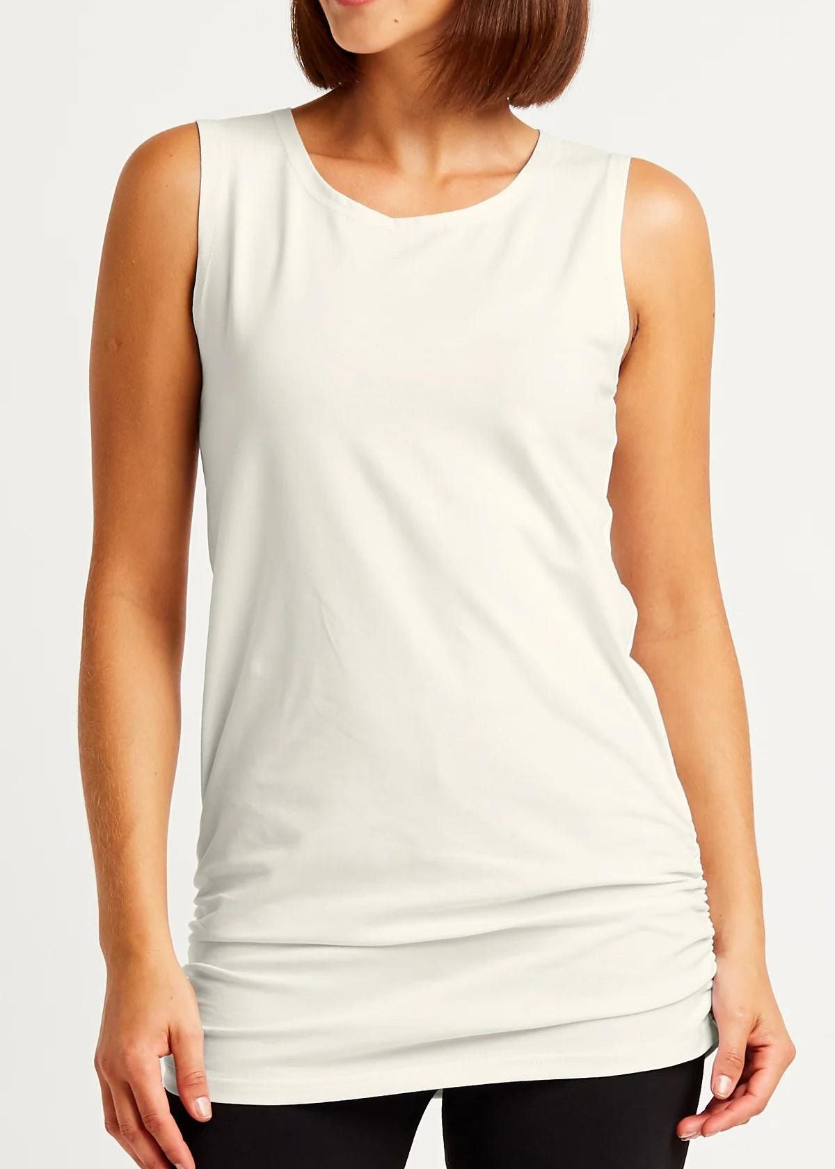 Planet Clothing - Cotton Lycra Ruche Tank main image 1