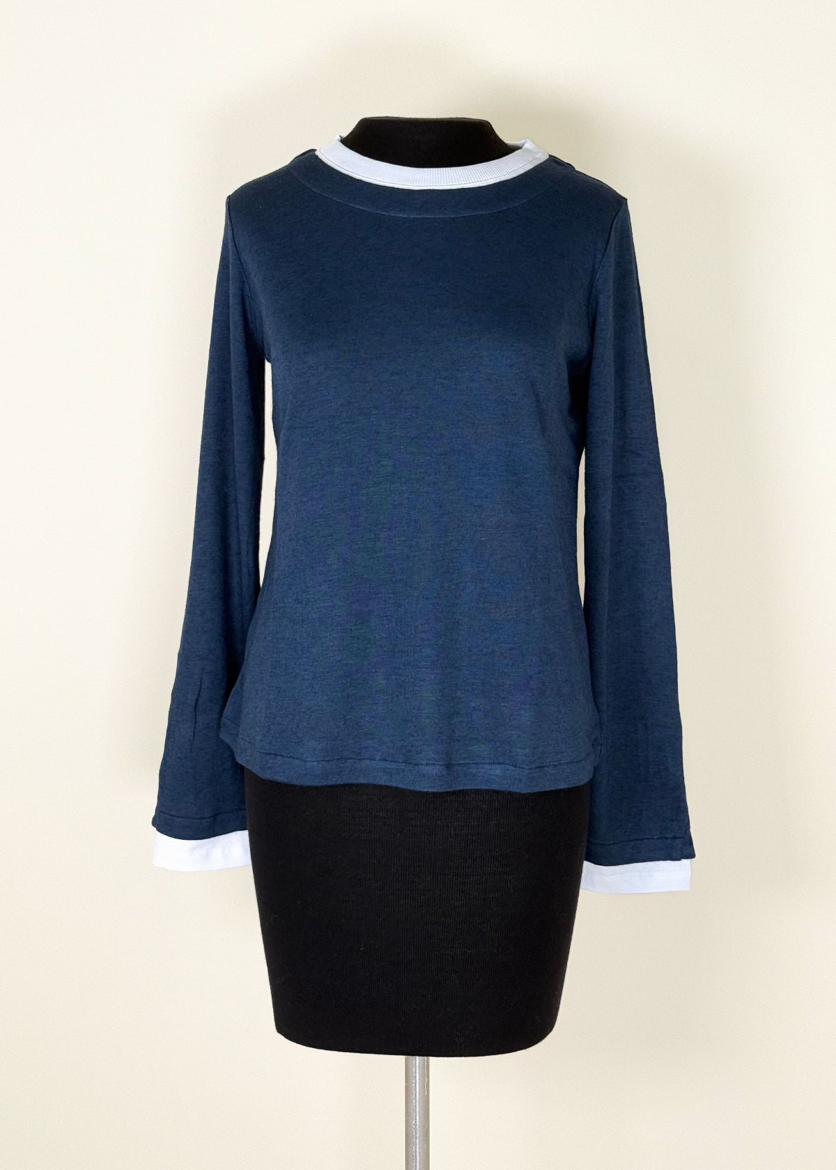 PUROTATTO Round Neck Tee - Navy