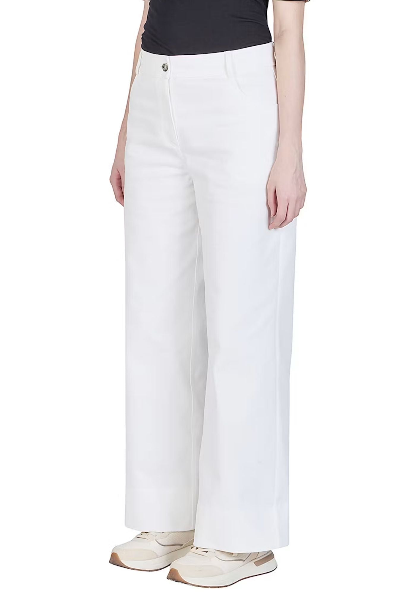 PUROTATTO Wide Leg Jean - White