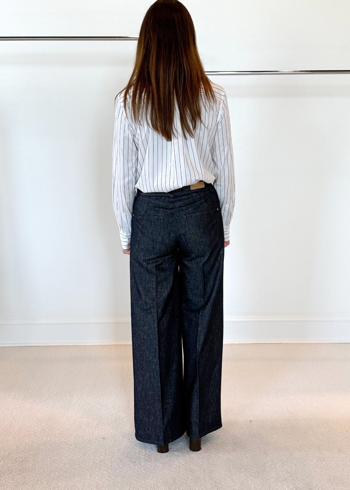 RAFFAELLO ROSSI Sventy Belt Jean - Golden Lurex Denim