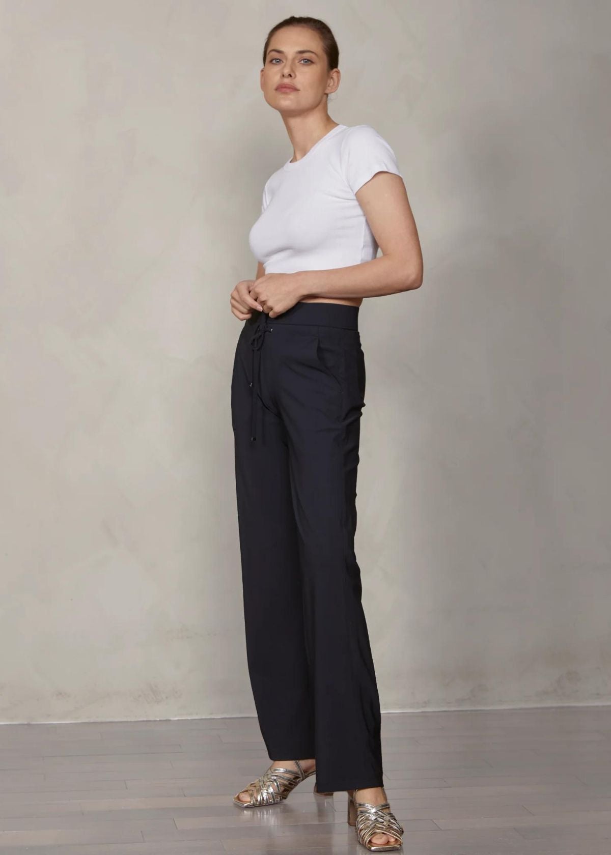 RAFFAELLO ROSSI Candice Straight Pant - Navy