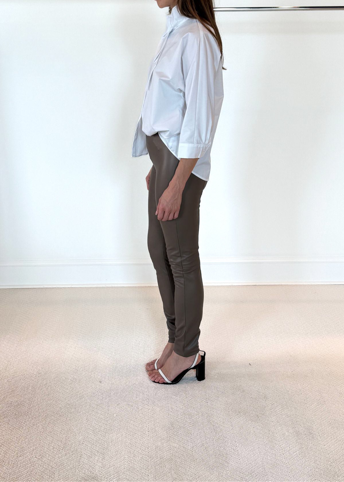 RAFFAELLO ROSSI Resa Vegan Leather Pant - Nut