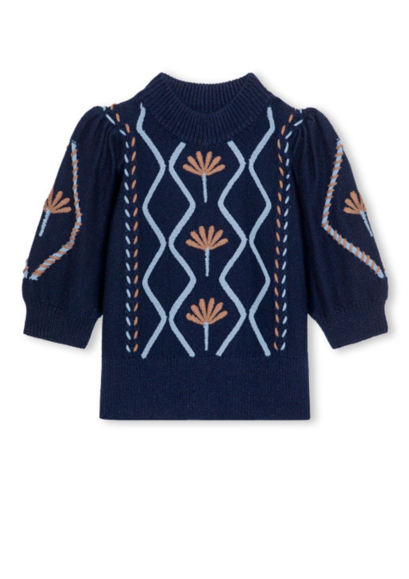 RAILS Addy Sweater - Floral Cables