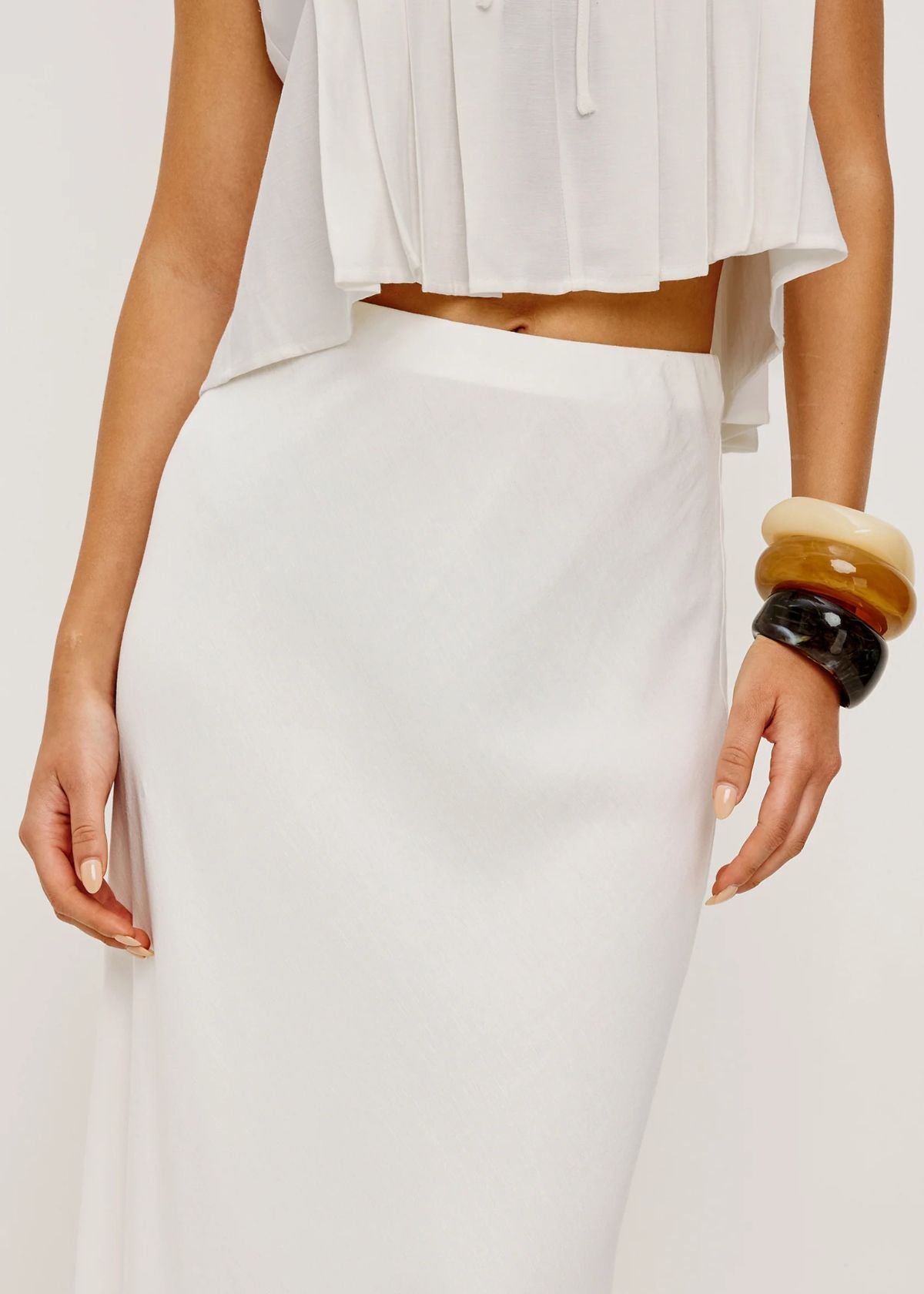 RAILS Romina Maxi Skirt - Ivory Linen