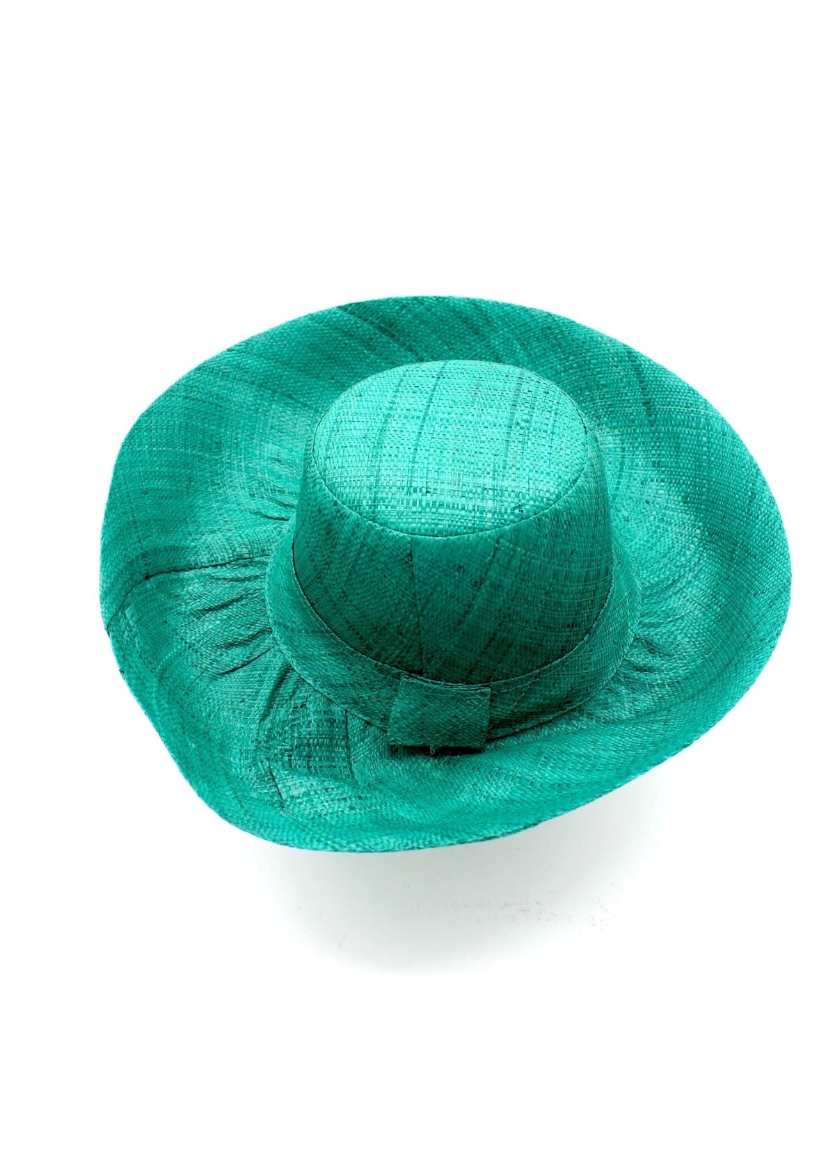 SHEBOBO Monica 7" Wide Brim Packable Straw Sun Hat - Teal