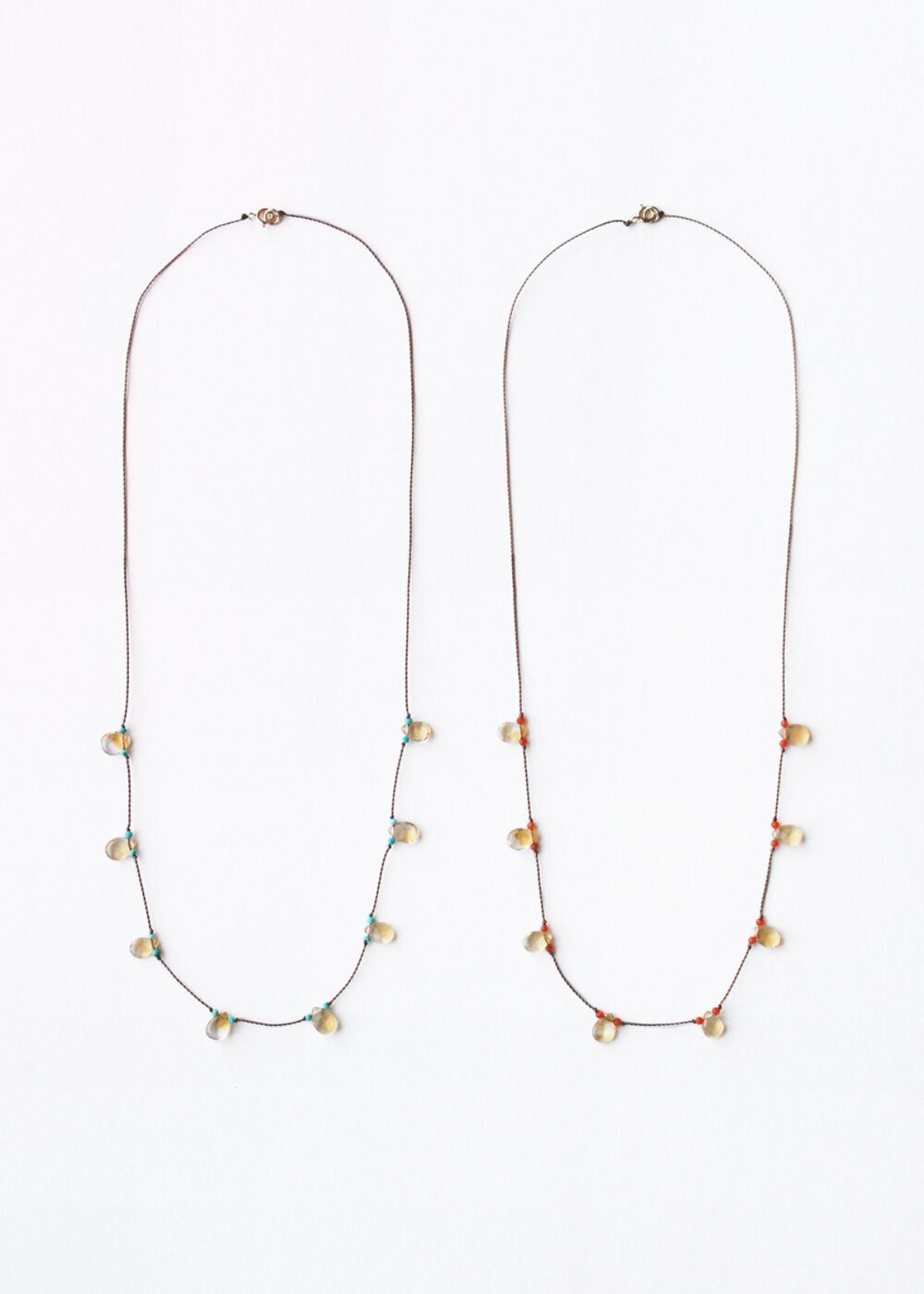 See Real Flowers Citrine Petal Necklace