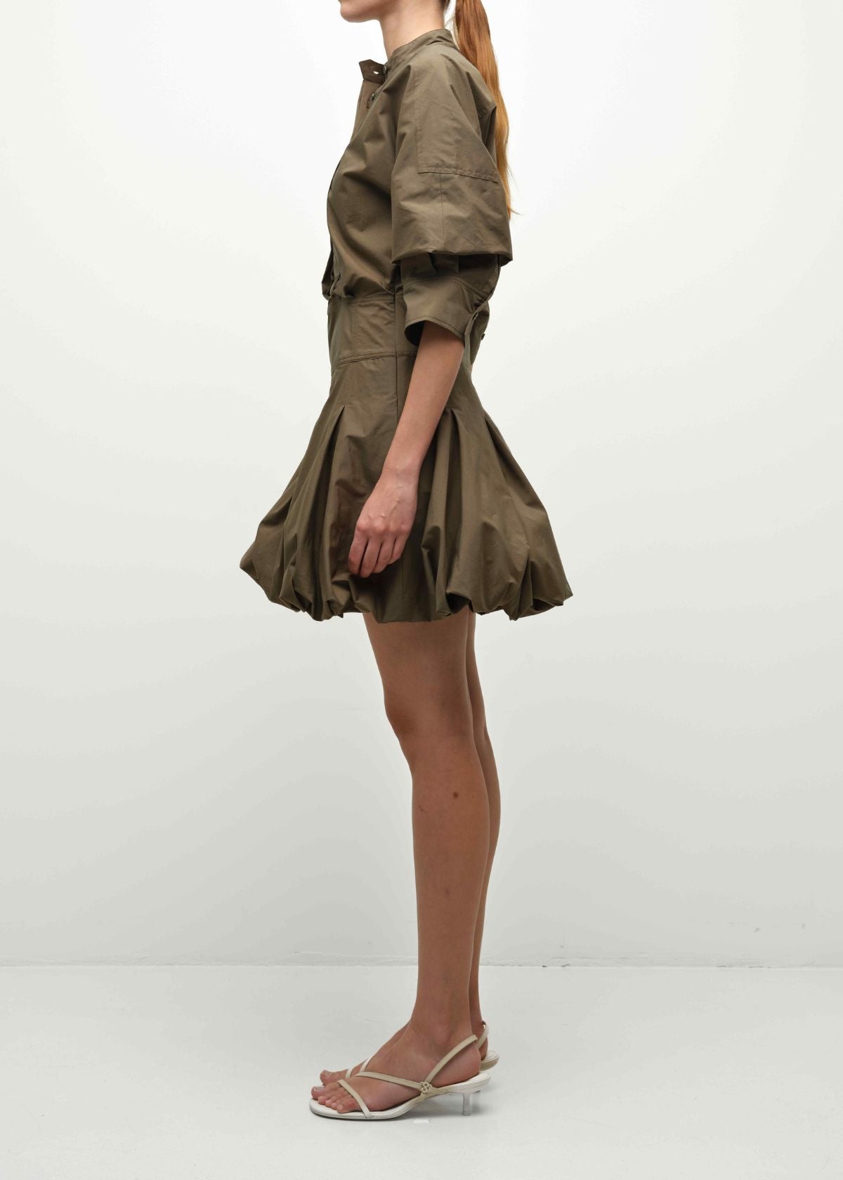 SIMKHAI Effie Bubble Mini Dress - Sea Turtle