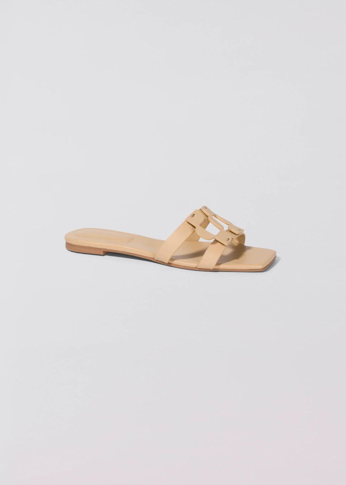 SIMKHAI Monogram Flat Slide - Camel