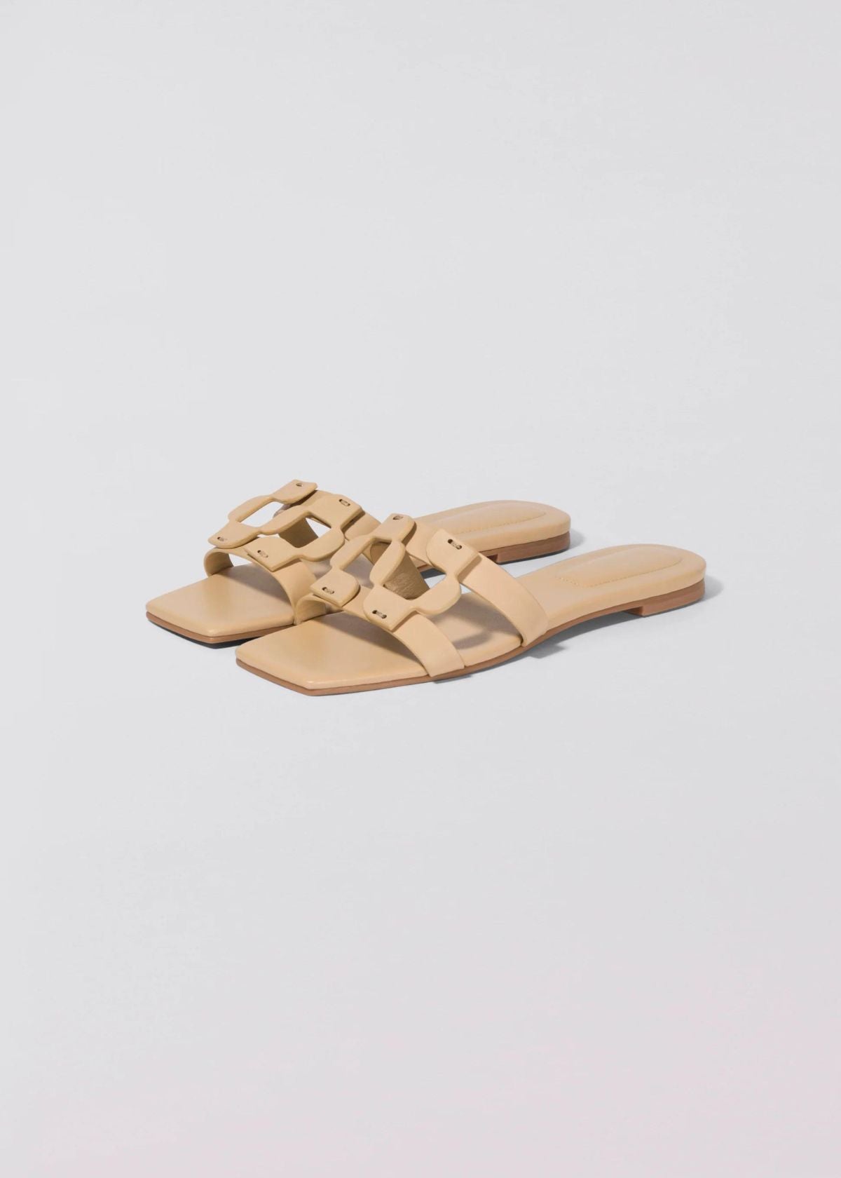 SIMKHAI Monogram Flat Slide - Camel