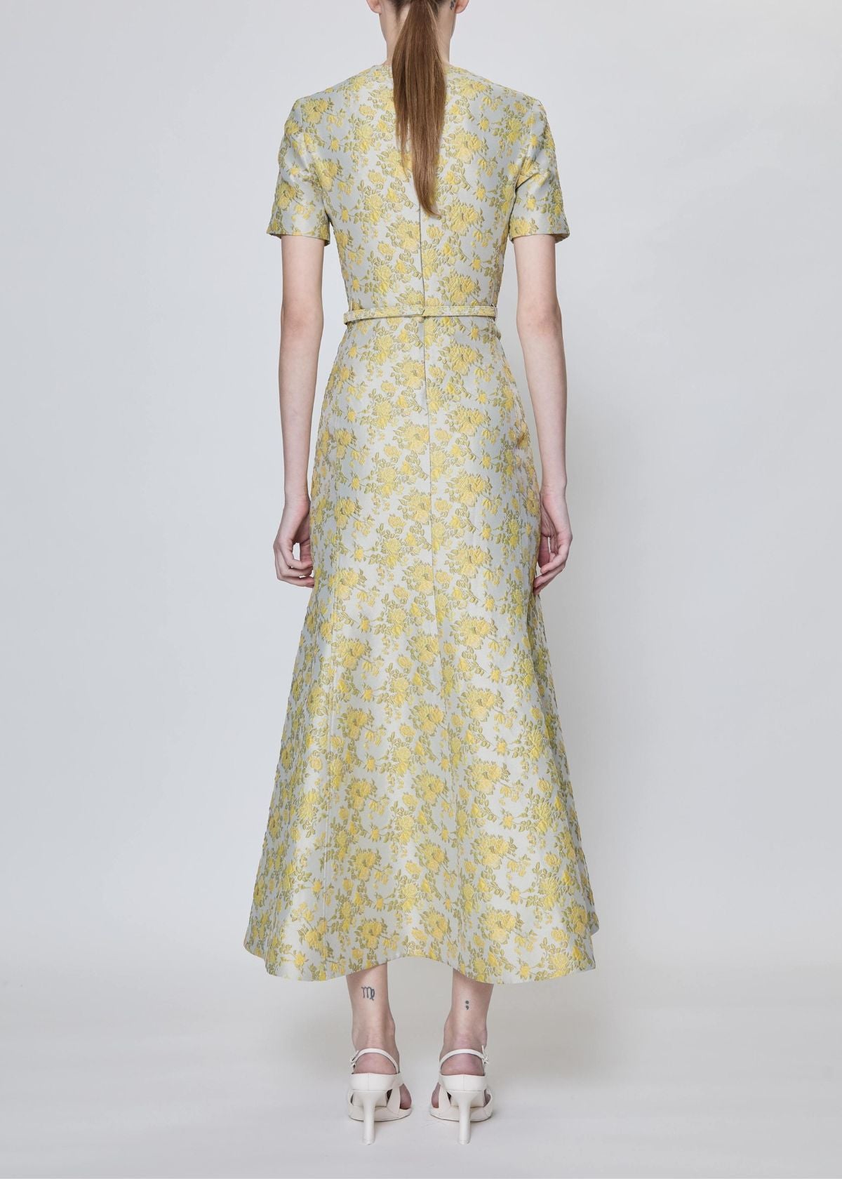 SIMKHAI Caraline Jacquard Midi Dress - Buttercream