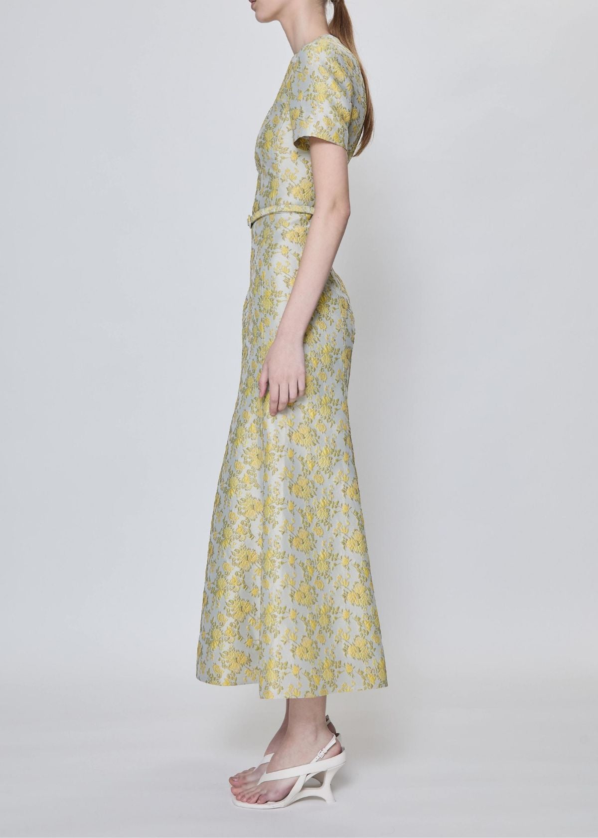 SIMKHAI Caraline Jacquard Midi Dress - Buttercream