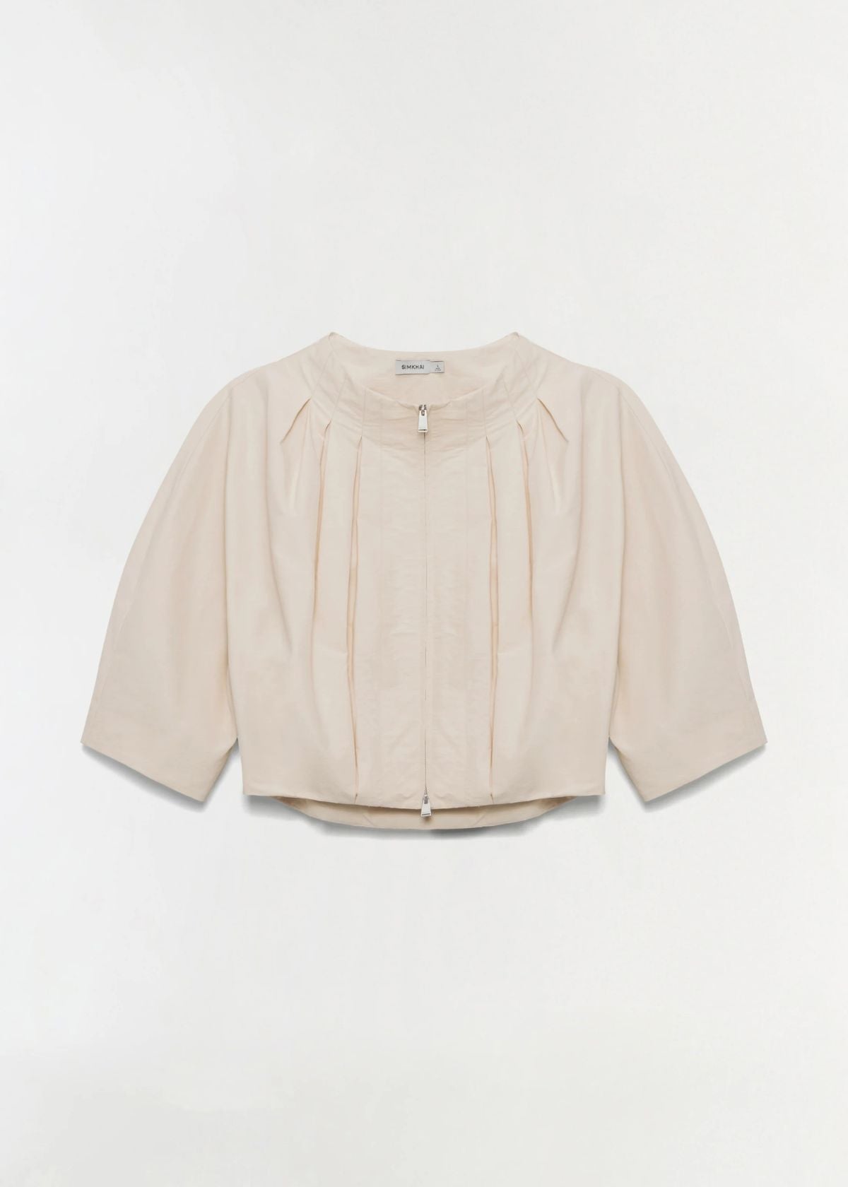 SIMKHAI Jess Pleated Jacket - Stone