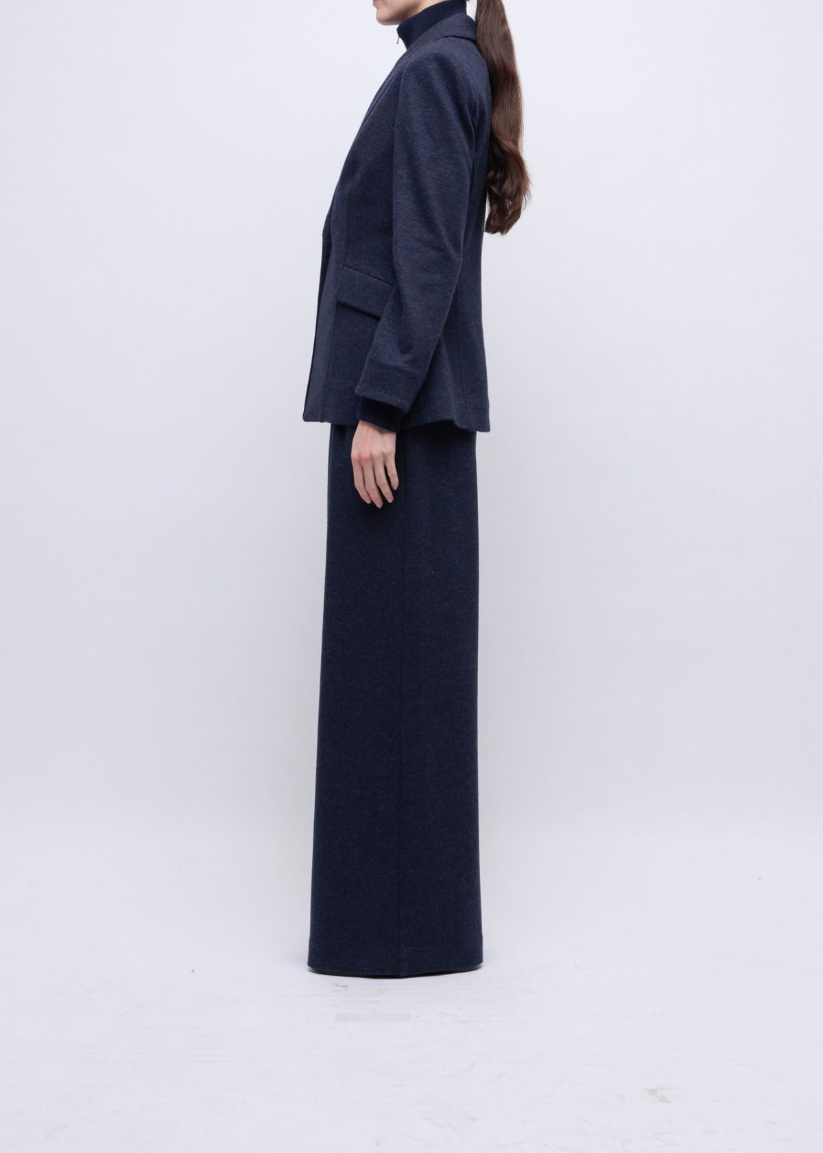 SIMKHAI Auden Knit Combo Blazer - Dark Midnight