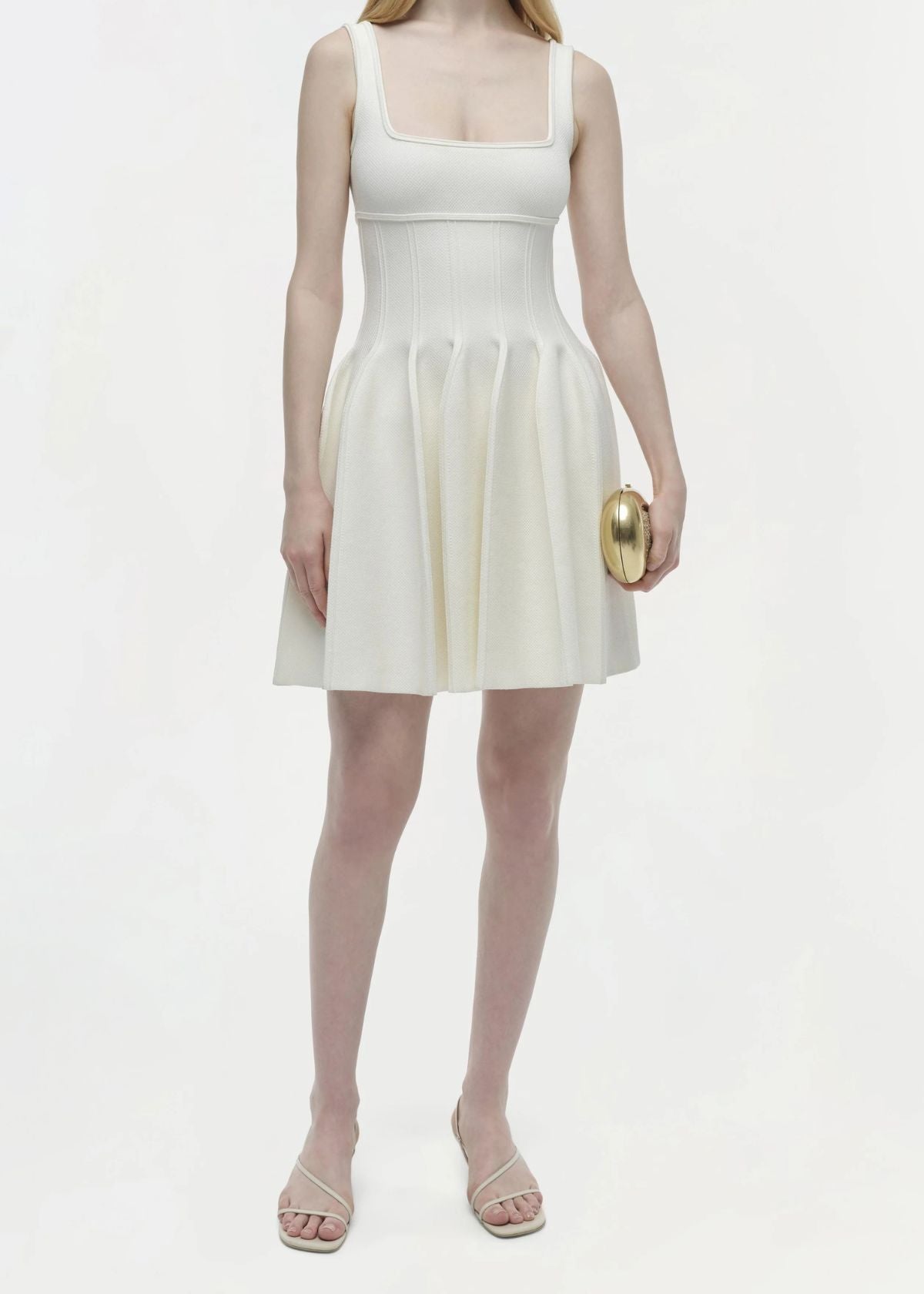 SIMKHAI Elektra Knit Mini Dress - Ivory