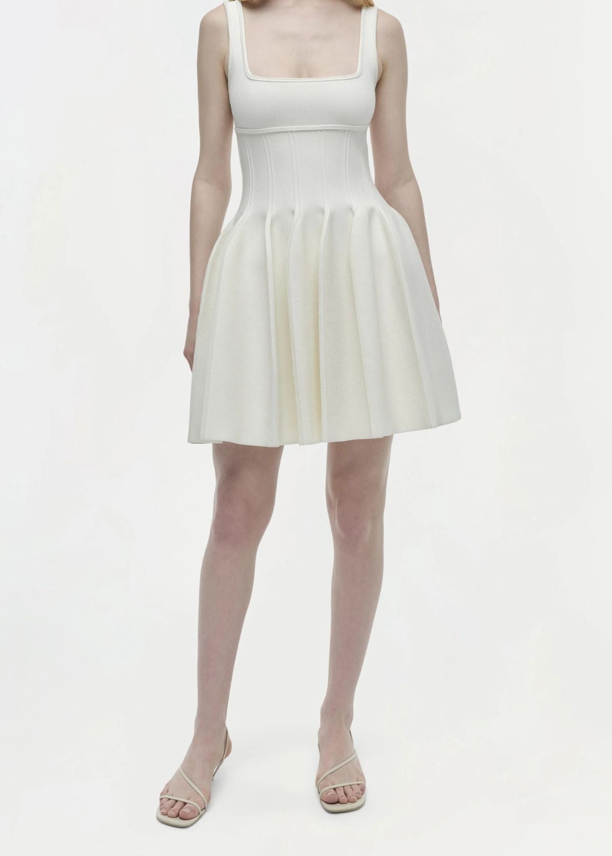 SIMKHAI Elektra Knit Mini Dress - Ivory