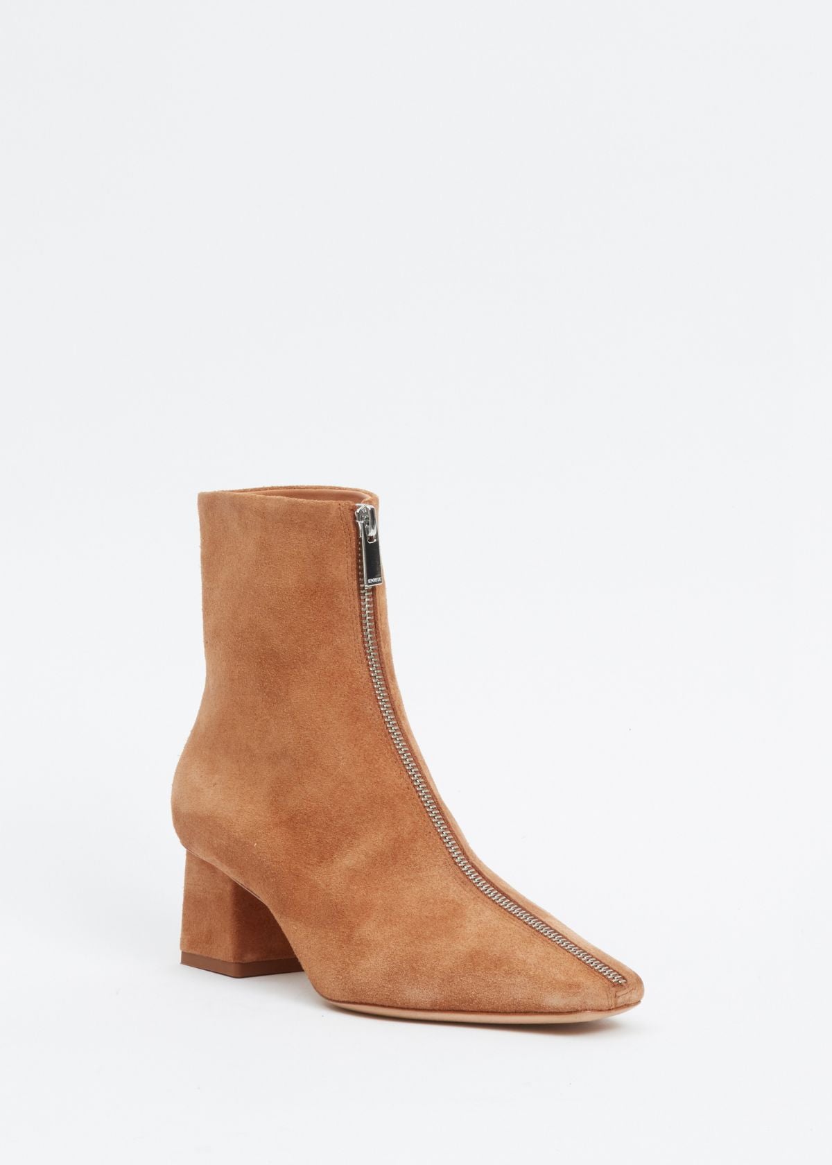 SIMKHAI Ryder Suede Zip Front Boot - Chestnut
