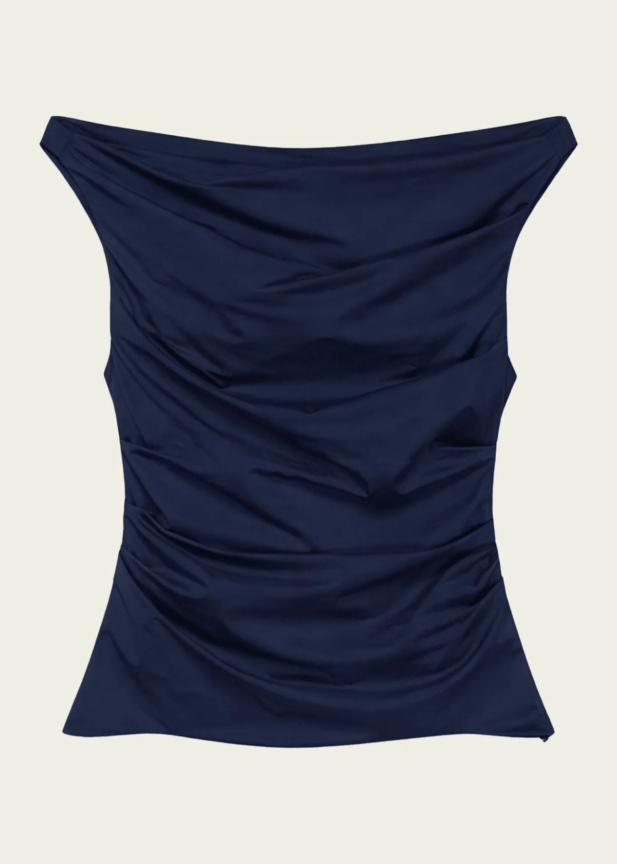 SIMKHAI Maisel Cotton Draped Top - Midnight