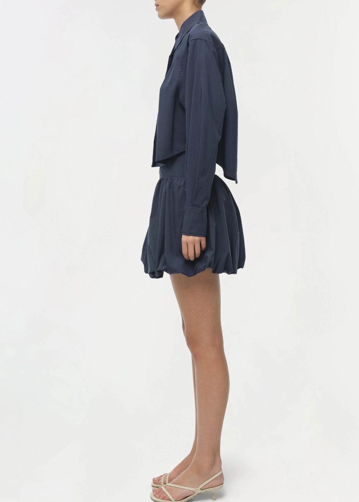 SIMKHAI Pippa Bubble Mini Skirt - Midnight