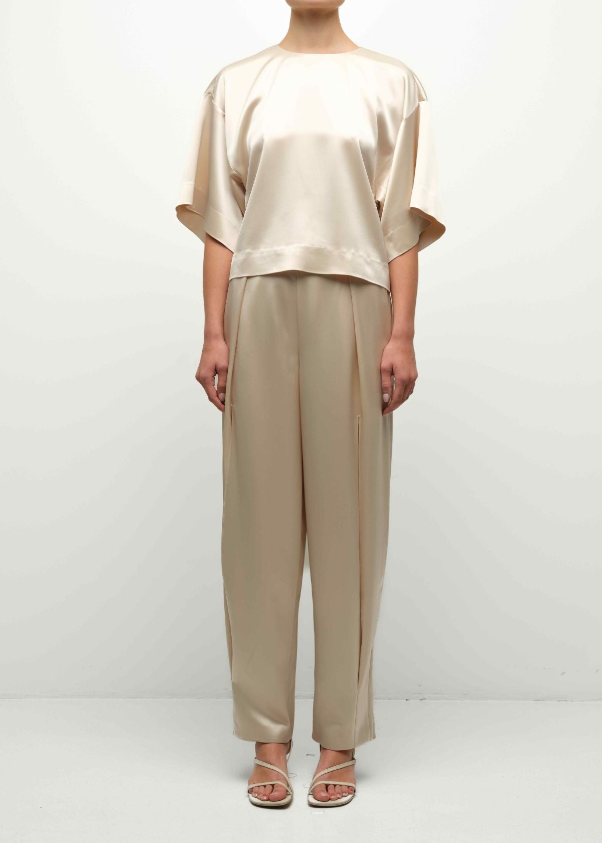 SIMKHAI Alina Short Sleeve Top - Stone