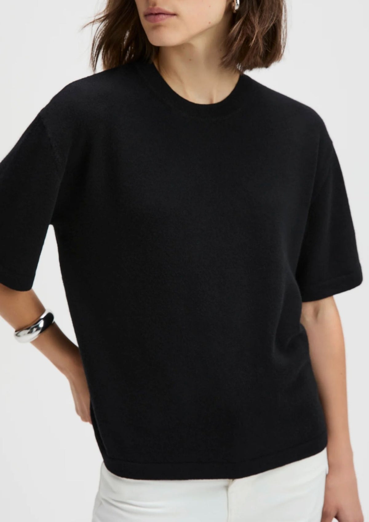 SOLD OUT NYC The Cashmere Oversized Tee - Black
