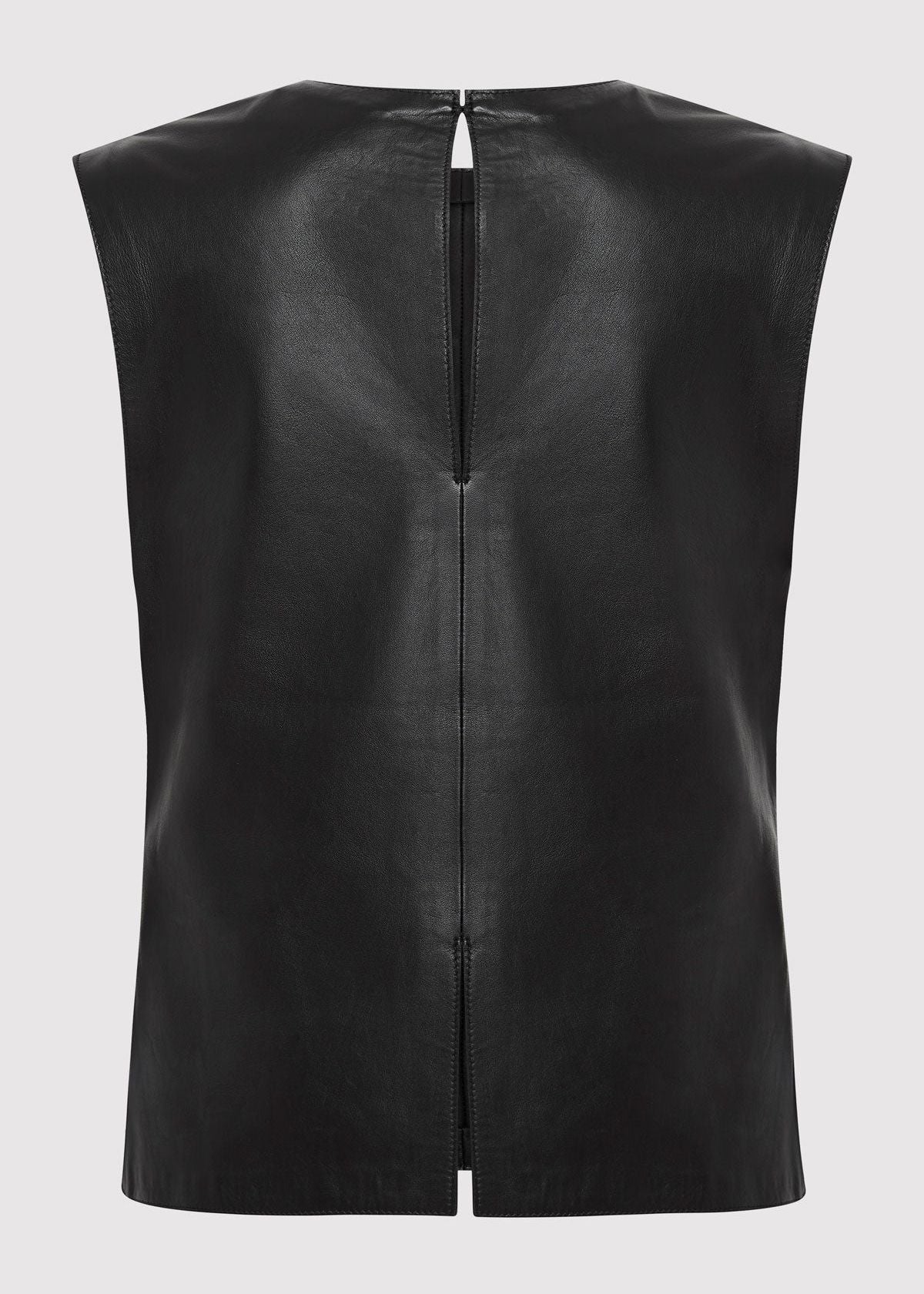 ST. AGNI Leather Top - Black