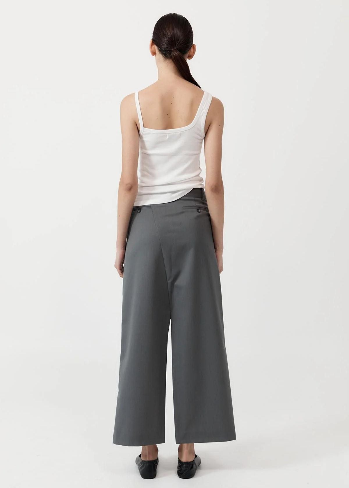 ST. AGNI Deconstructed Waist Maxi Skirt - Pewter Grey