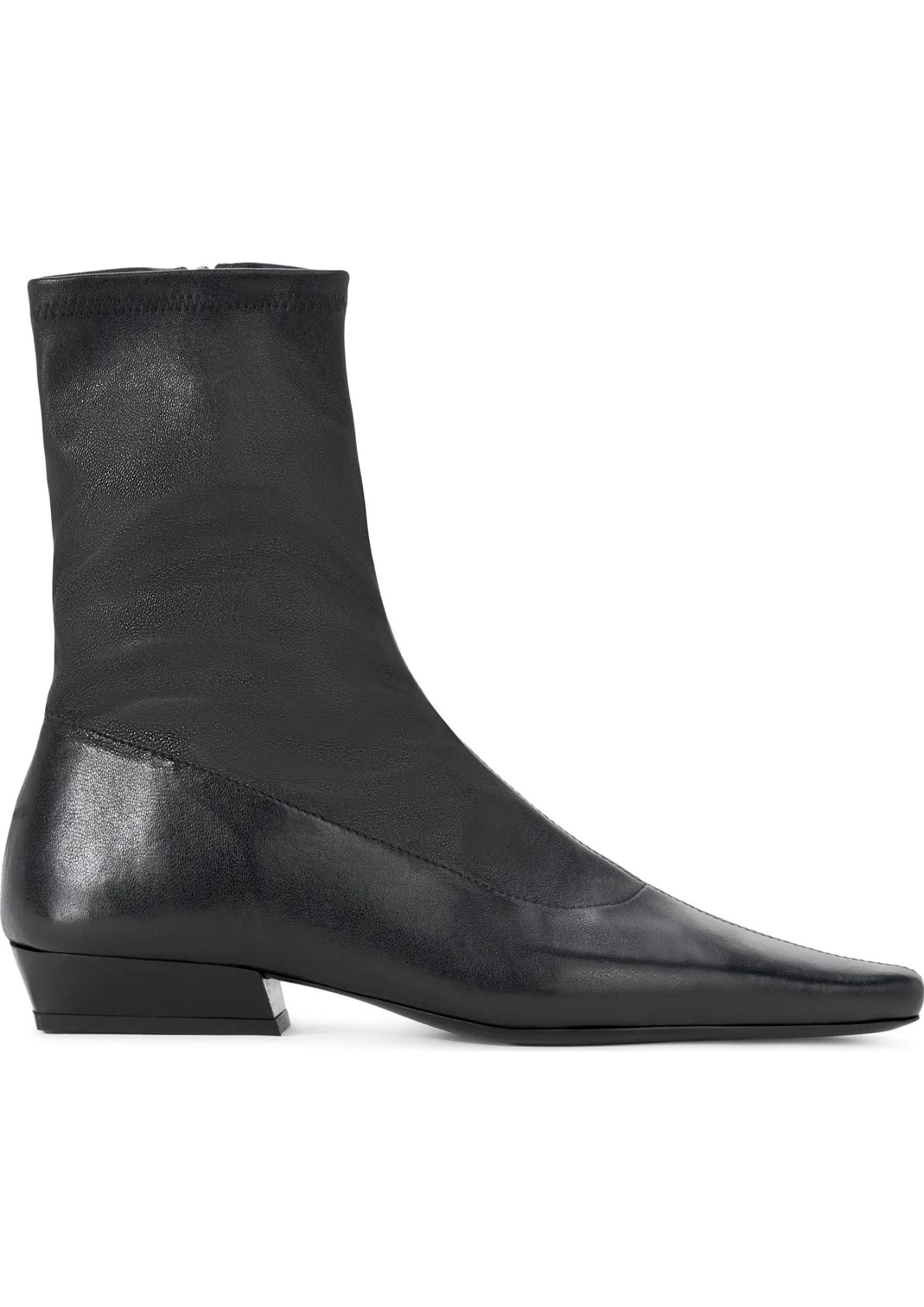 STAUD Wally Sock Flat Ankle Boot - Black