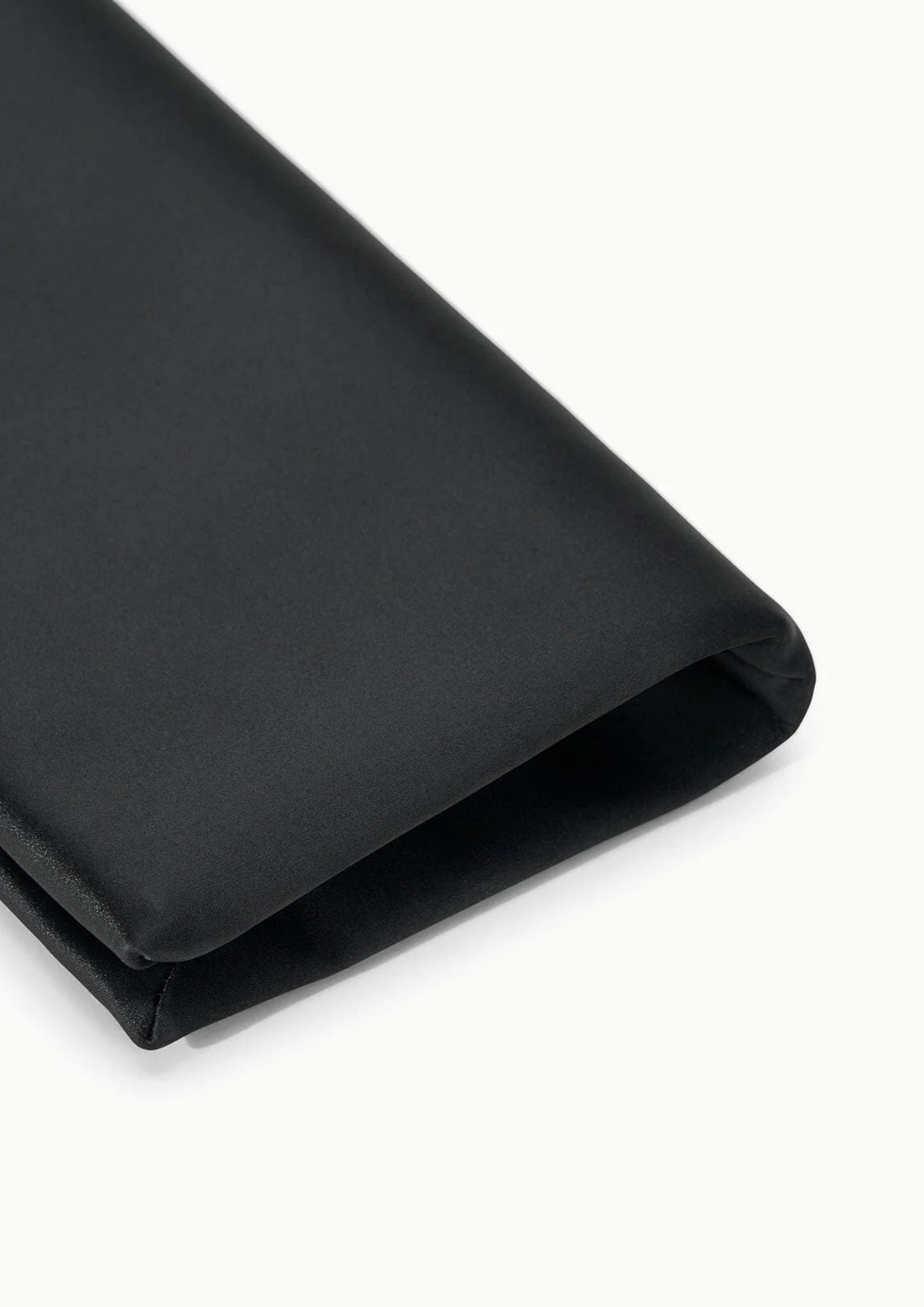 STAUD Muse Satin Clutch Handbag - Black