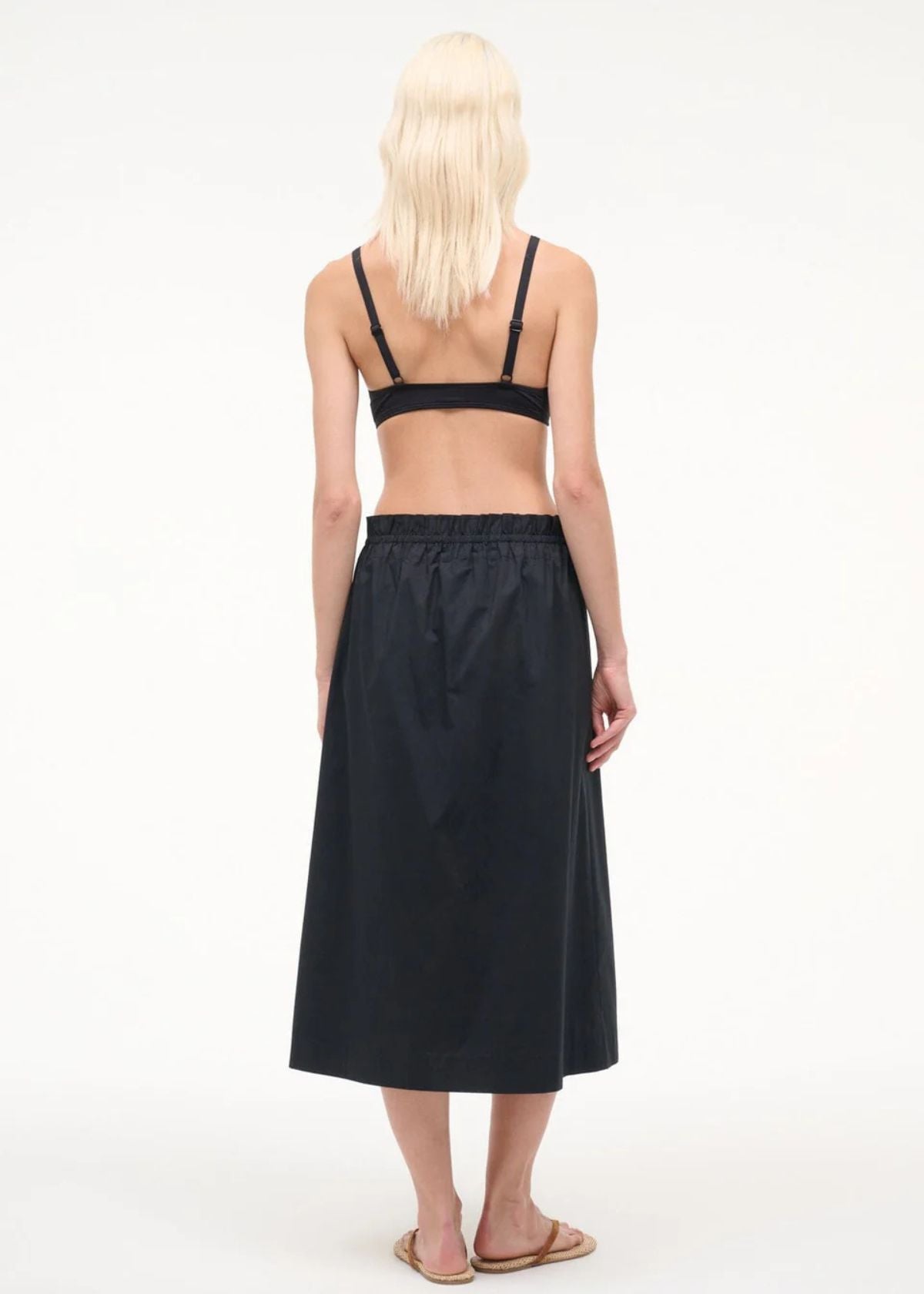STAUD Shore Midi Skirt - Black
