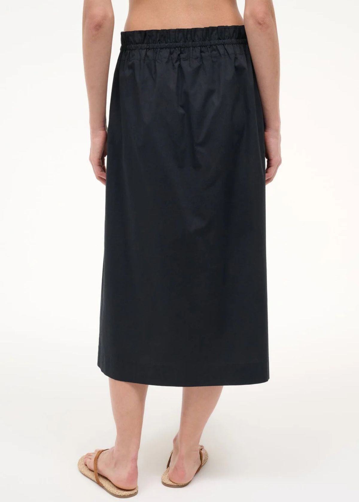 STAUD Shore Midi Skirt - Black