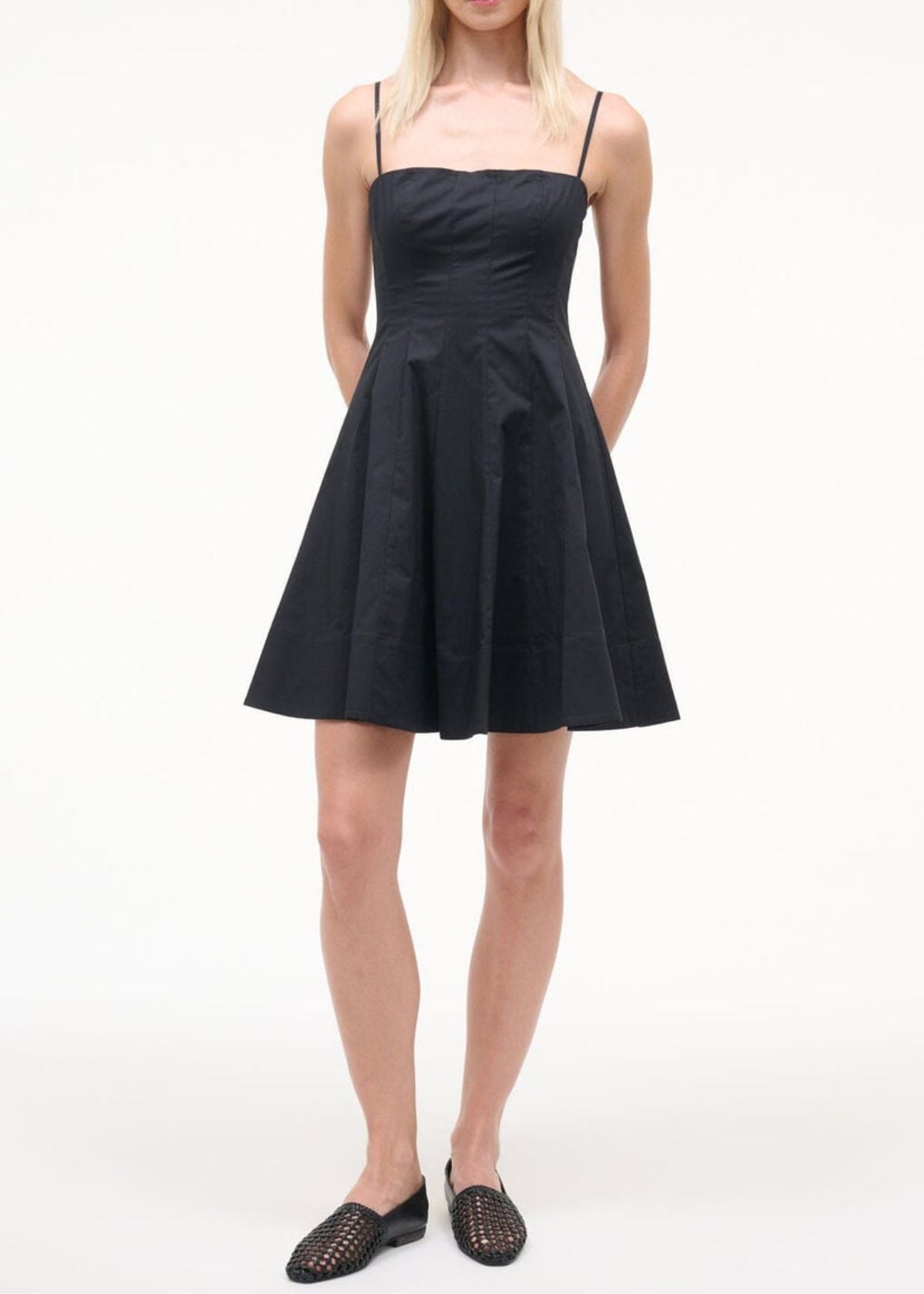 staud black dress STAUD Tillie Dress | Black | Size XS/S main image 1