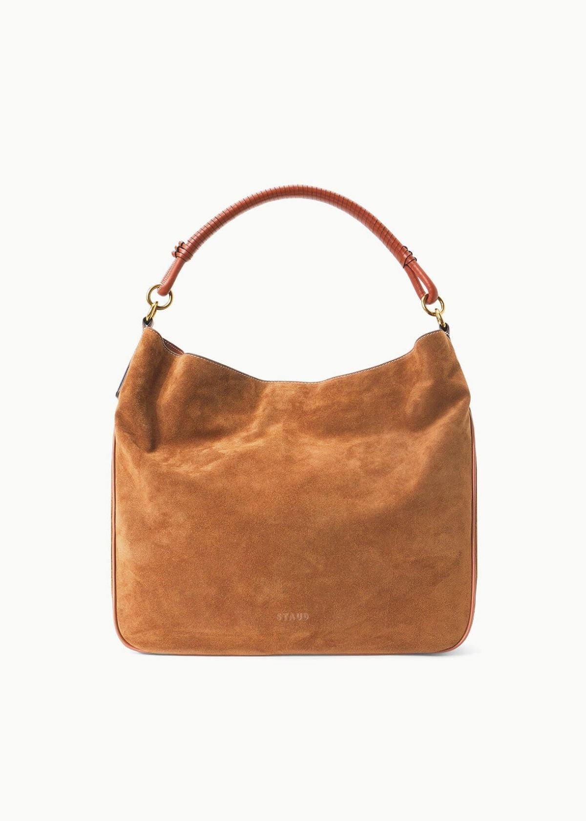 STAUD Perry Hobo Handbag - Tan