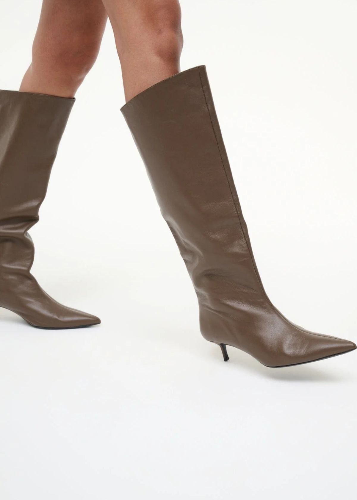 STAUD Sebastian Kitten Heel Boot - Truffle