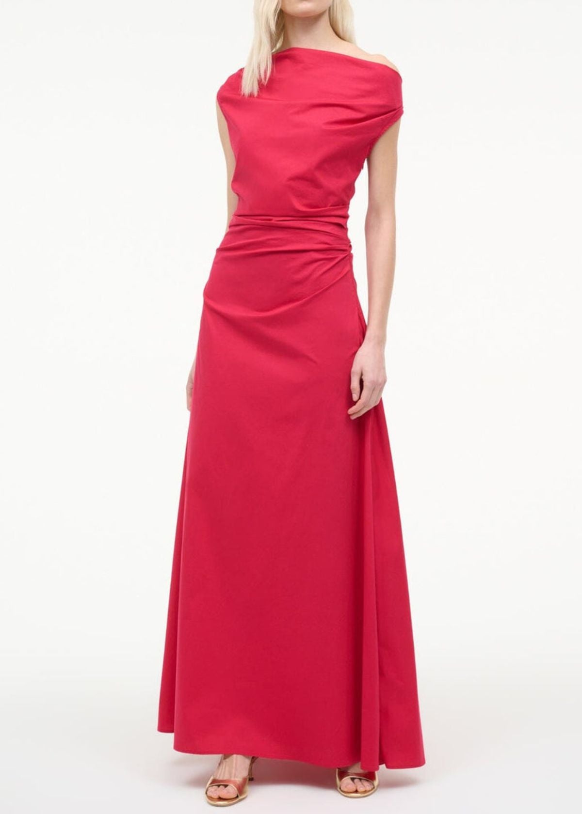 STAUD, Maxi Phare Dress in Cherry, Size 8