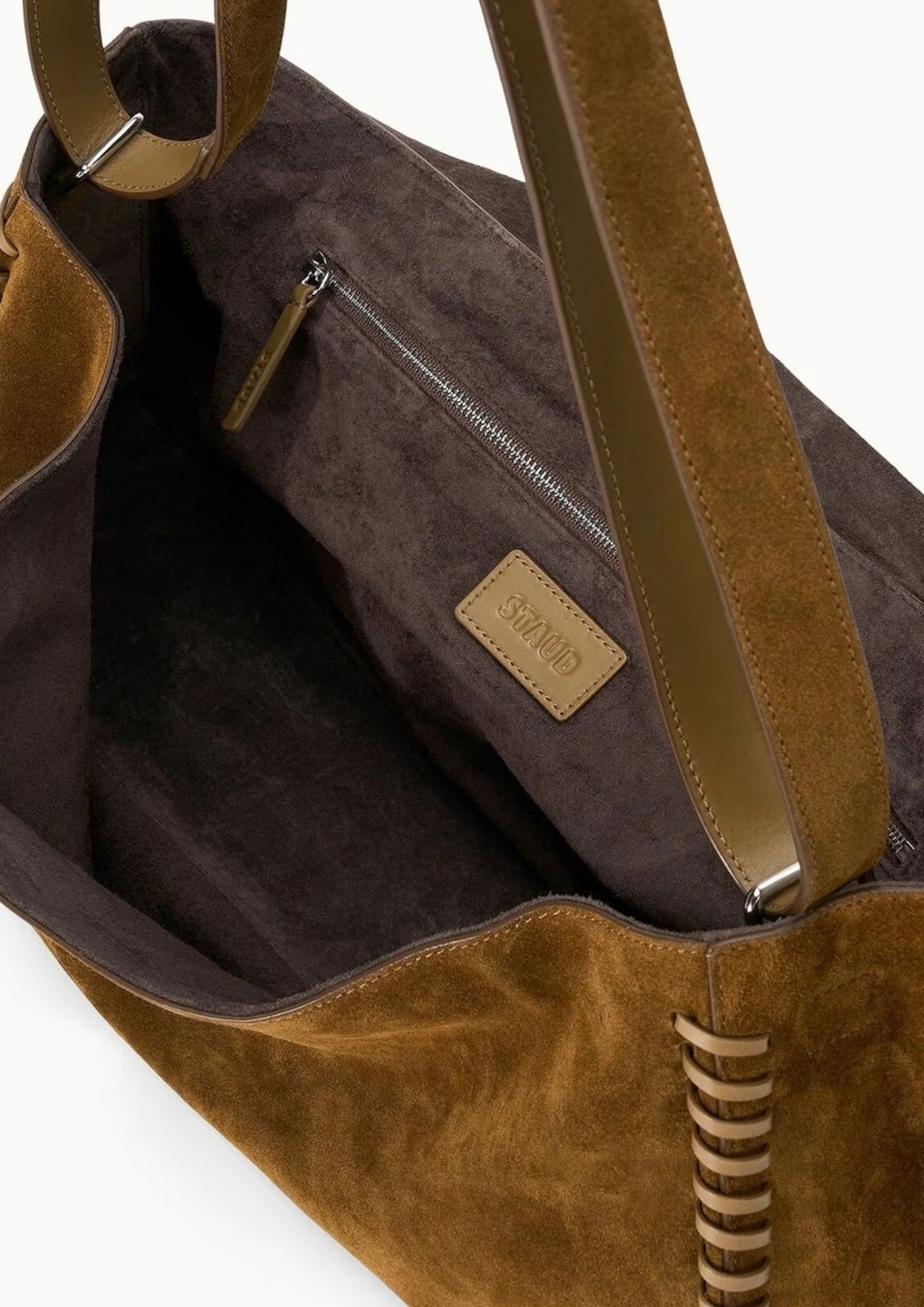STAUD Harlow Messenger Handbag - Cigar