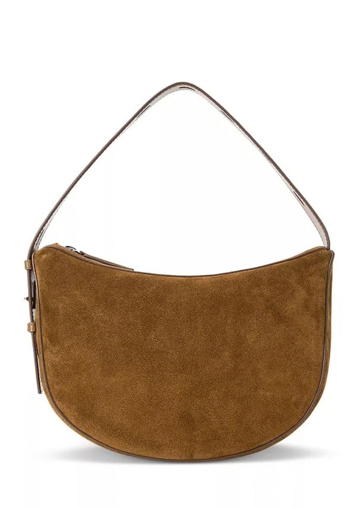 STAUD Levi Suede Top Handle Handbag - Cigar
