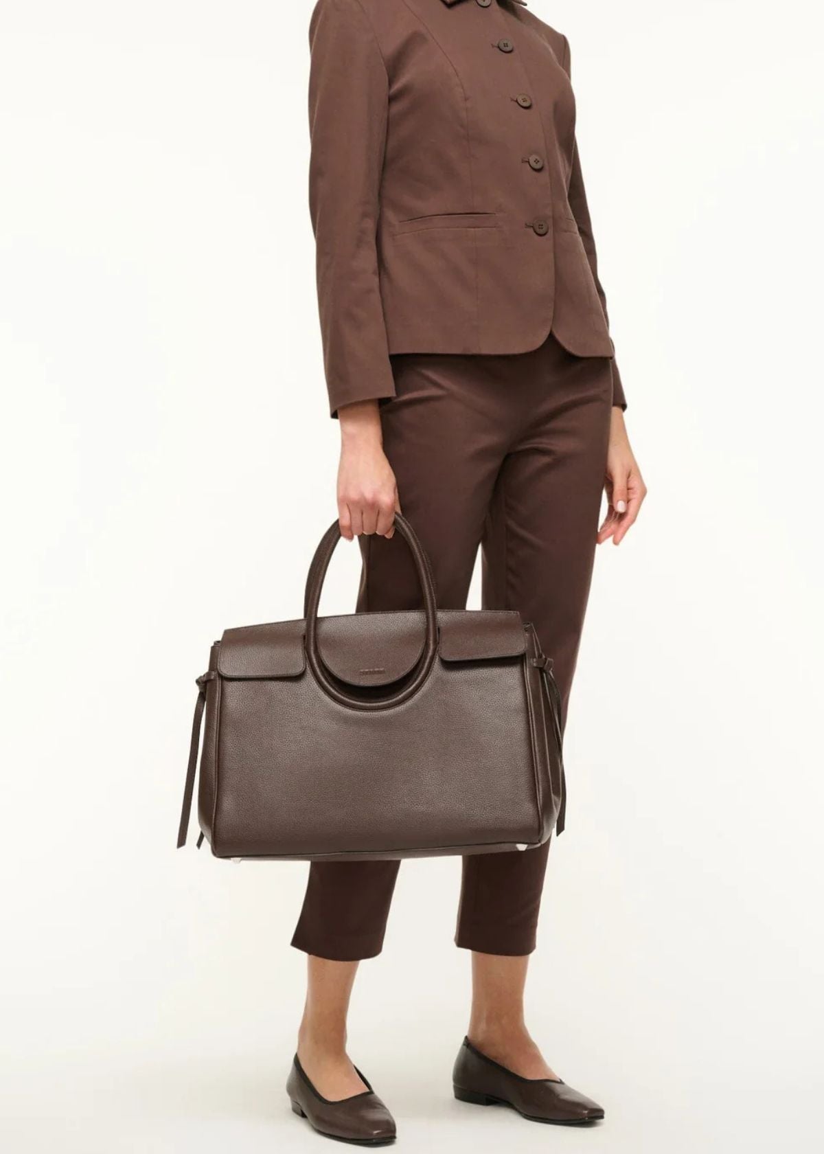 STAUD Maude Carryall Handbag - Espresso