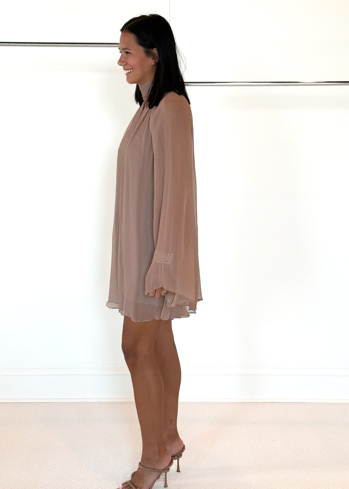 STAUD Esther Mini Dress - Taupe