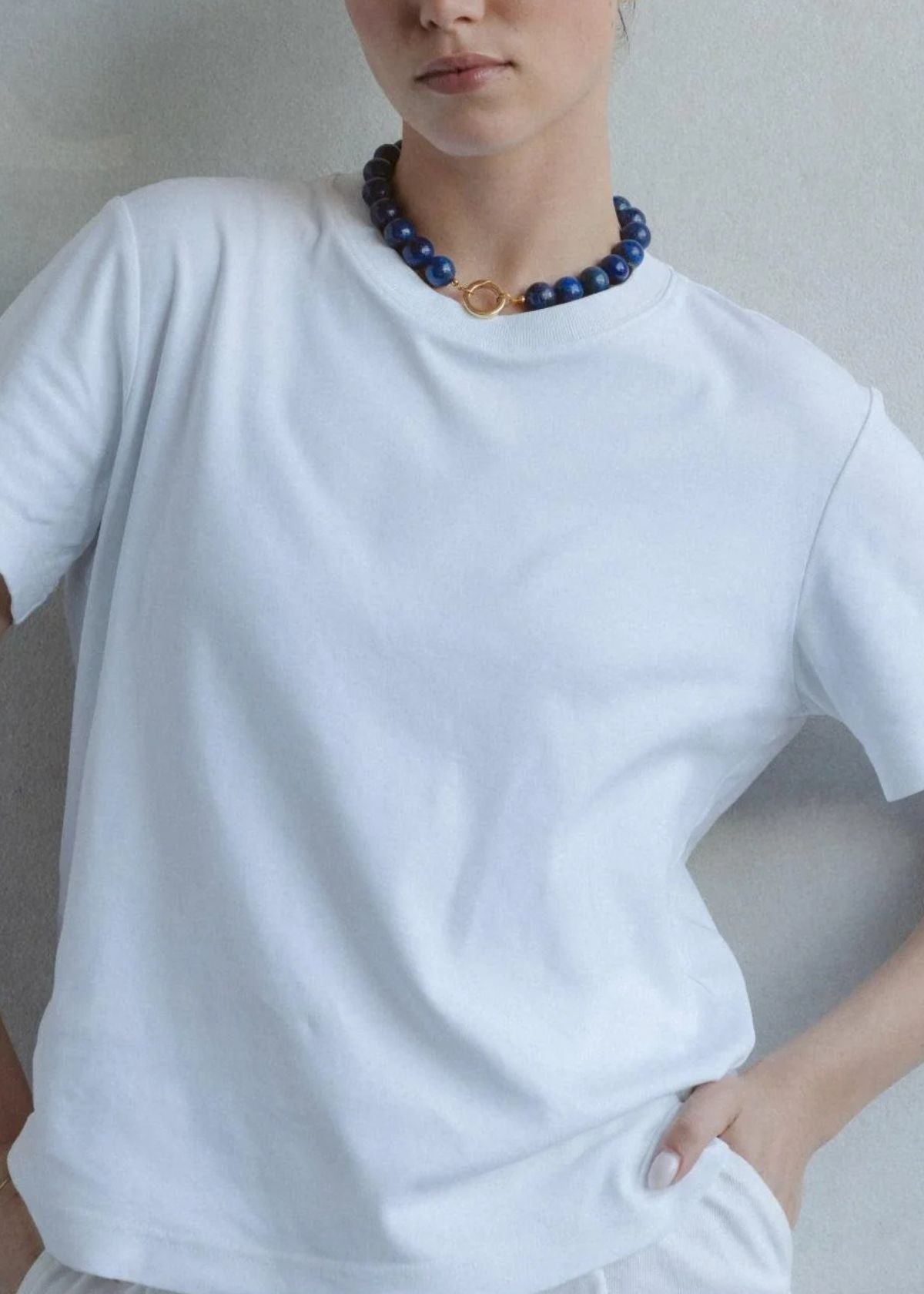 STELLAR WHISPERS Grace Lapis Lazuli Necklace - 42 cm