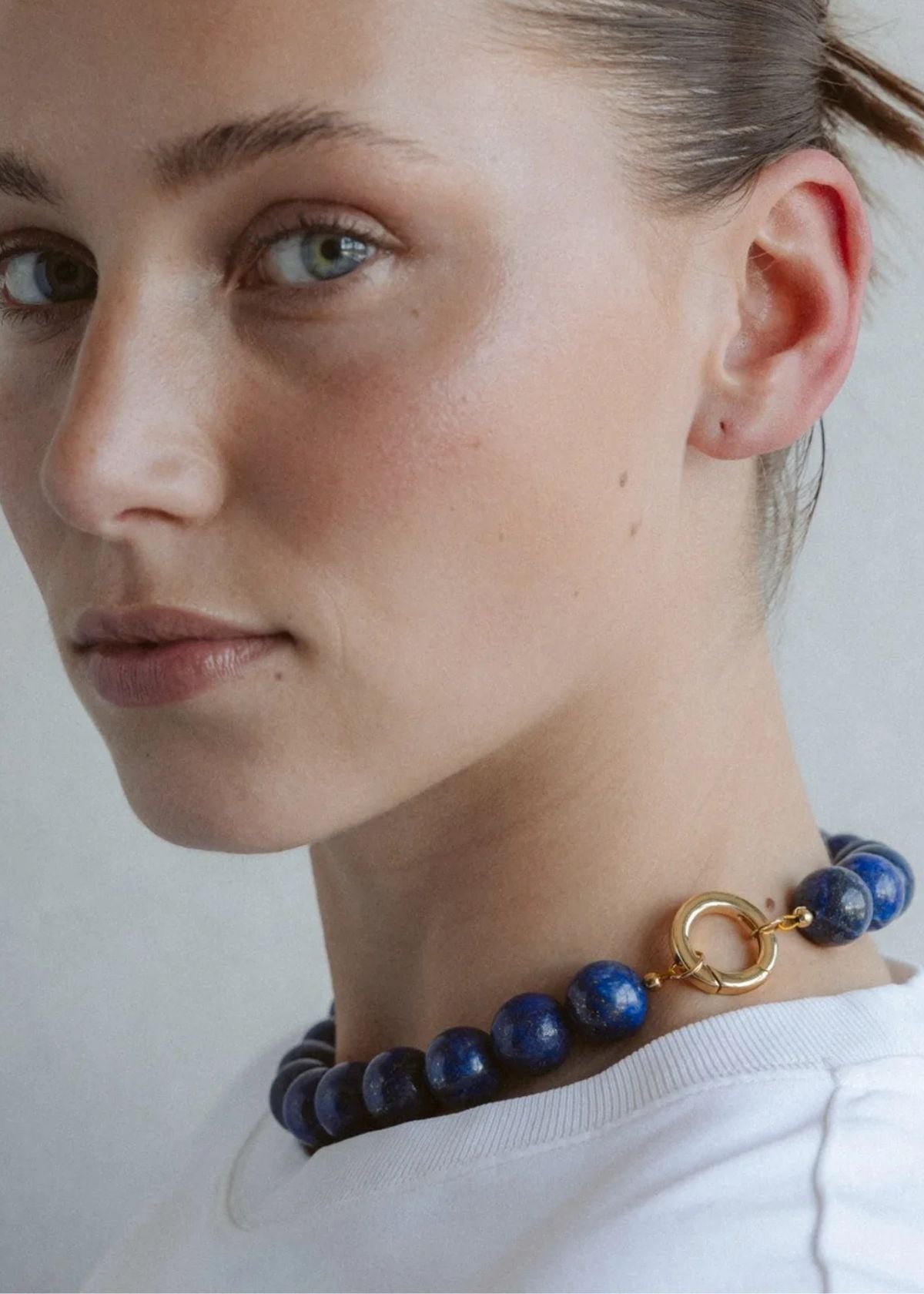 STELLAR WHISPERS Grace Lapis Lazuli Necklace - 42 cm