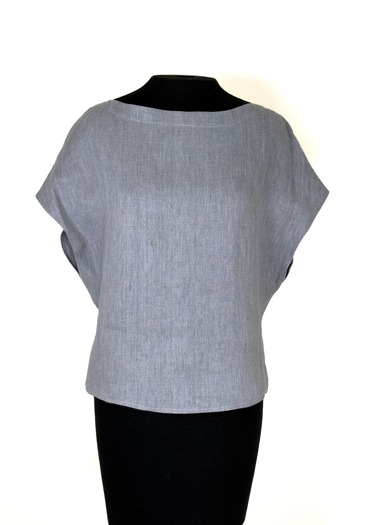 TWP Simple T Woven Top - Light Heather Grey