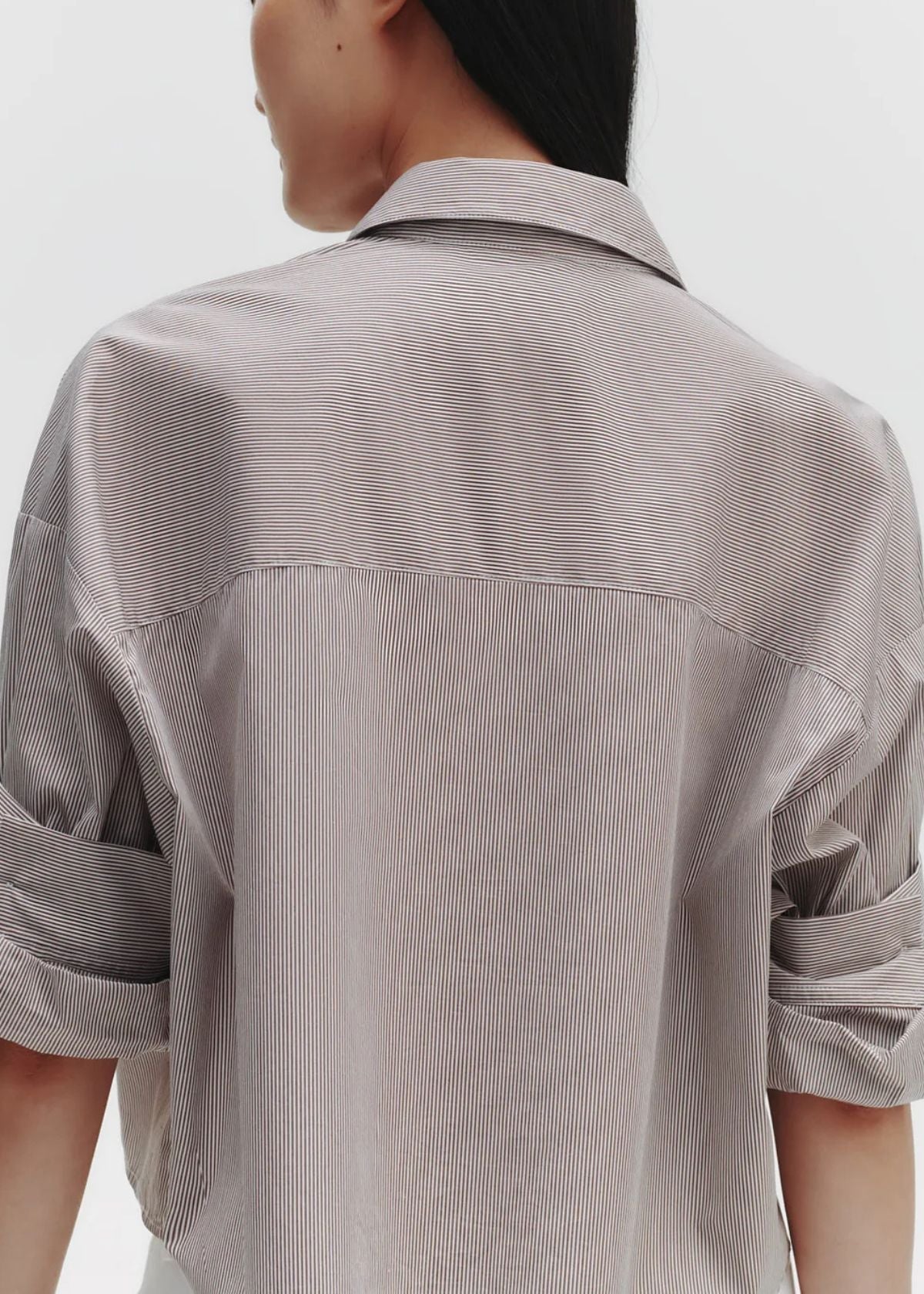 TWP Next Ex Top - White/Chocolate Mini Stripe