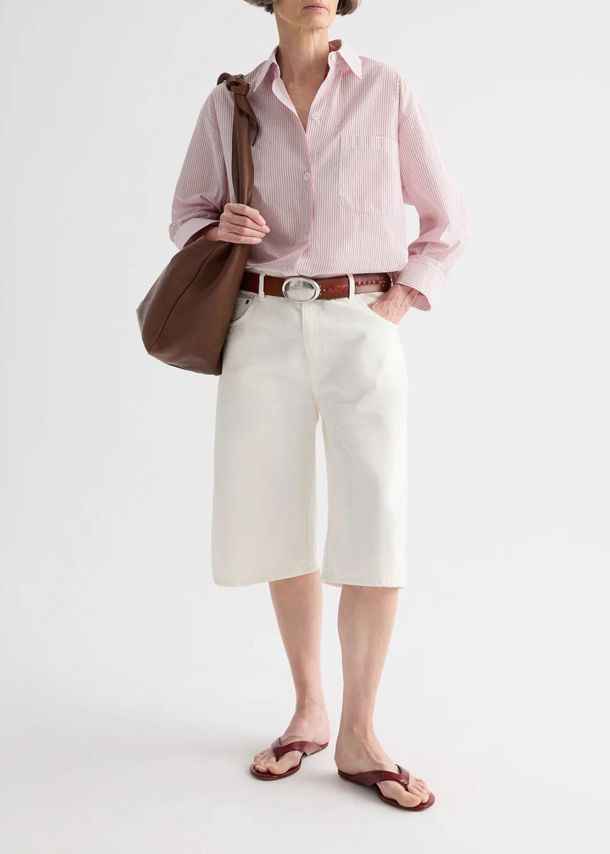 TWP Newest Earl Top - White/Red