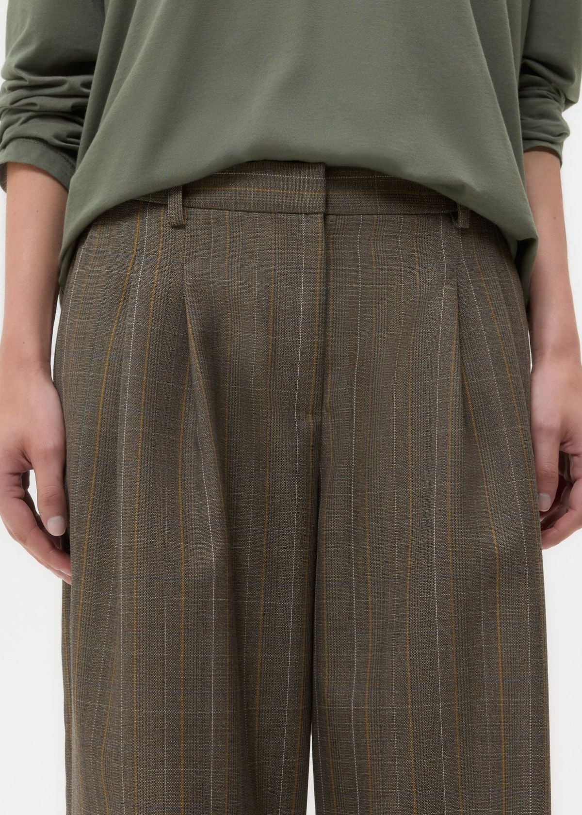 TWP Sulli Stretch Wool Pant - Medium Heather Grey Multi