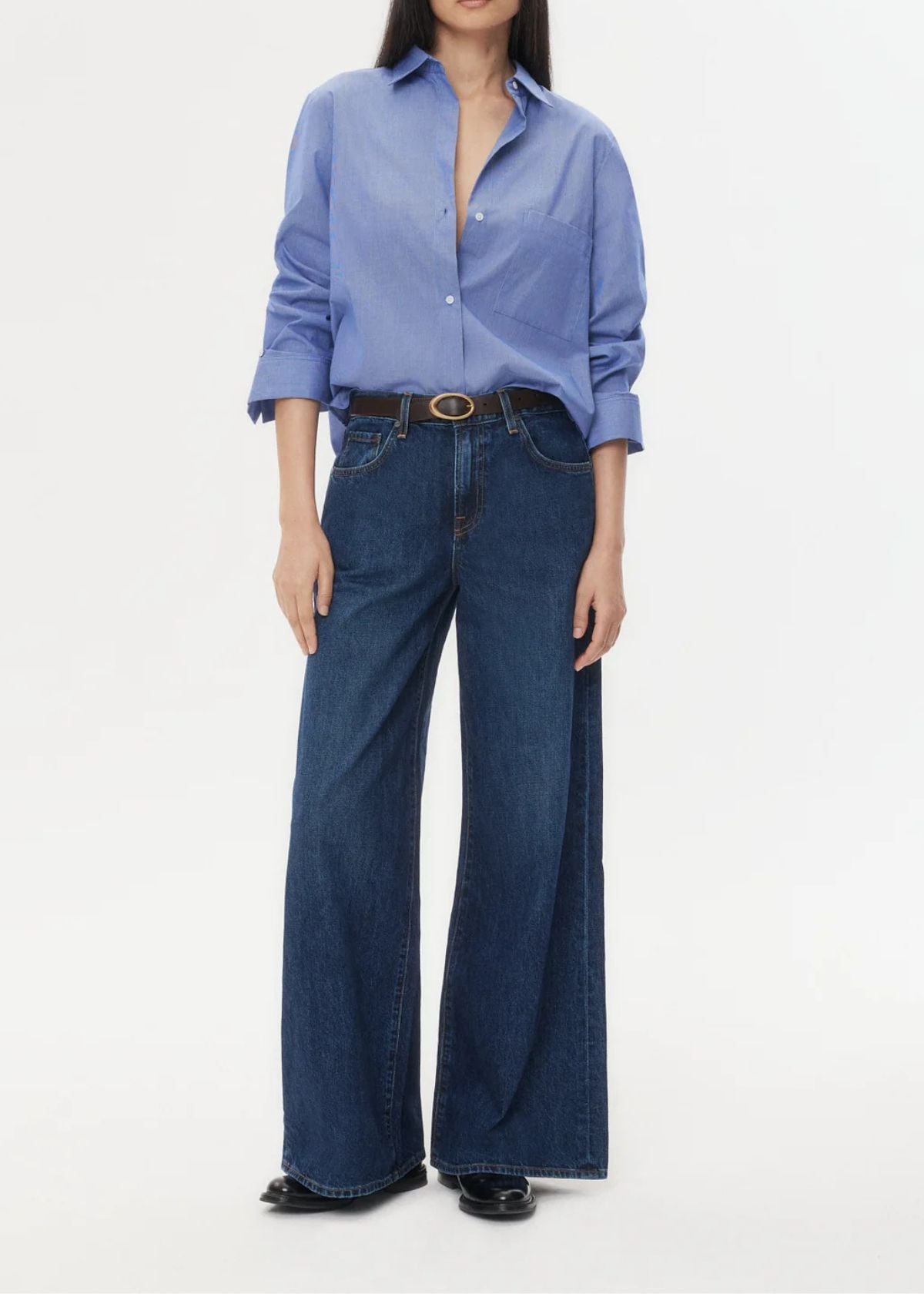 TWP Next Morning Top - Navy/White