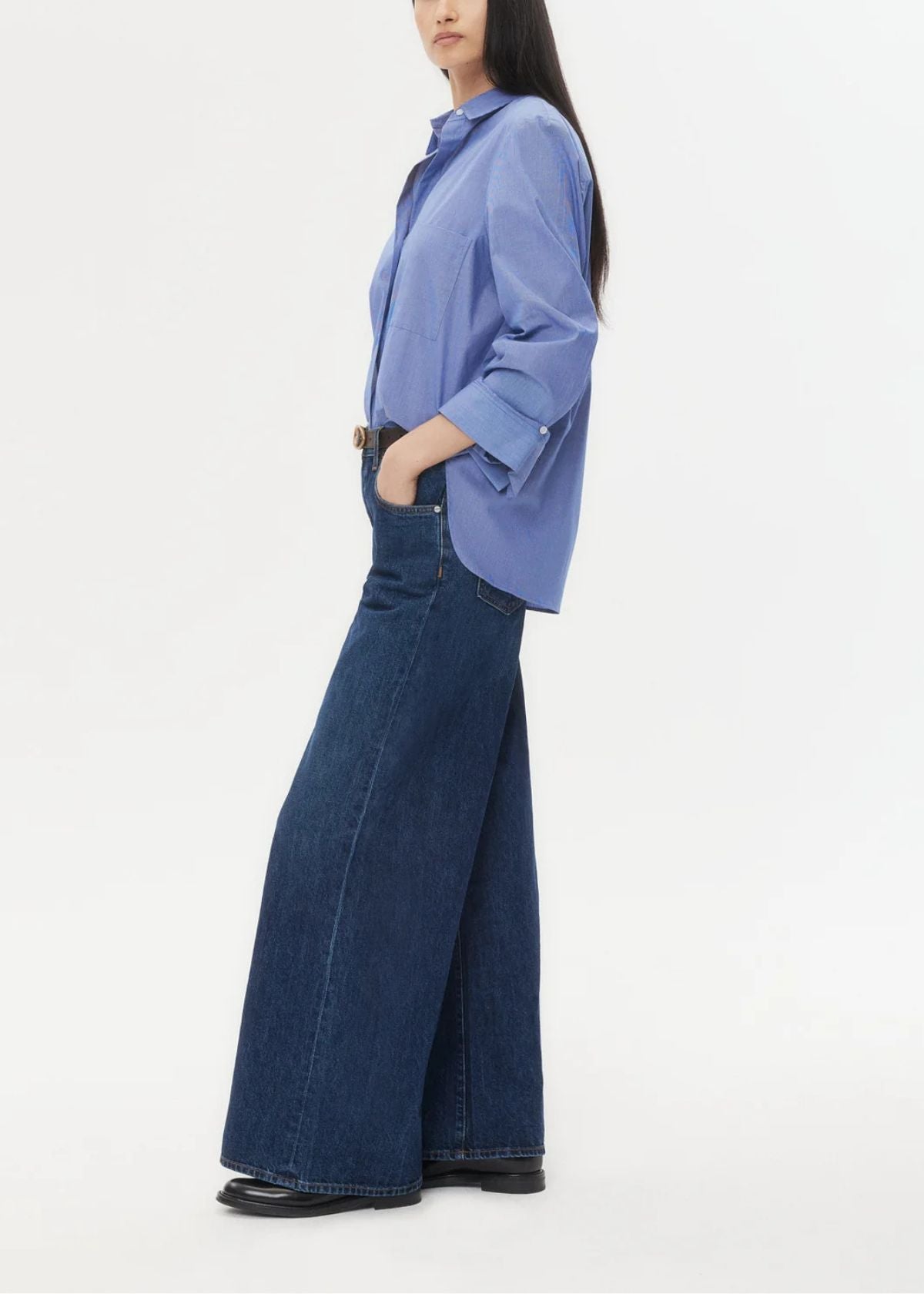 TWP Next Morning Top - Navy/White