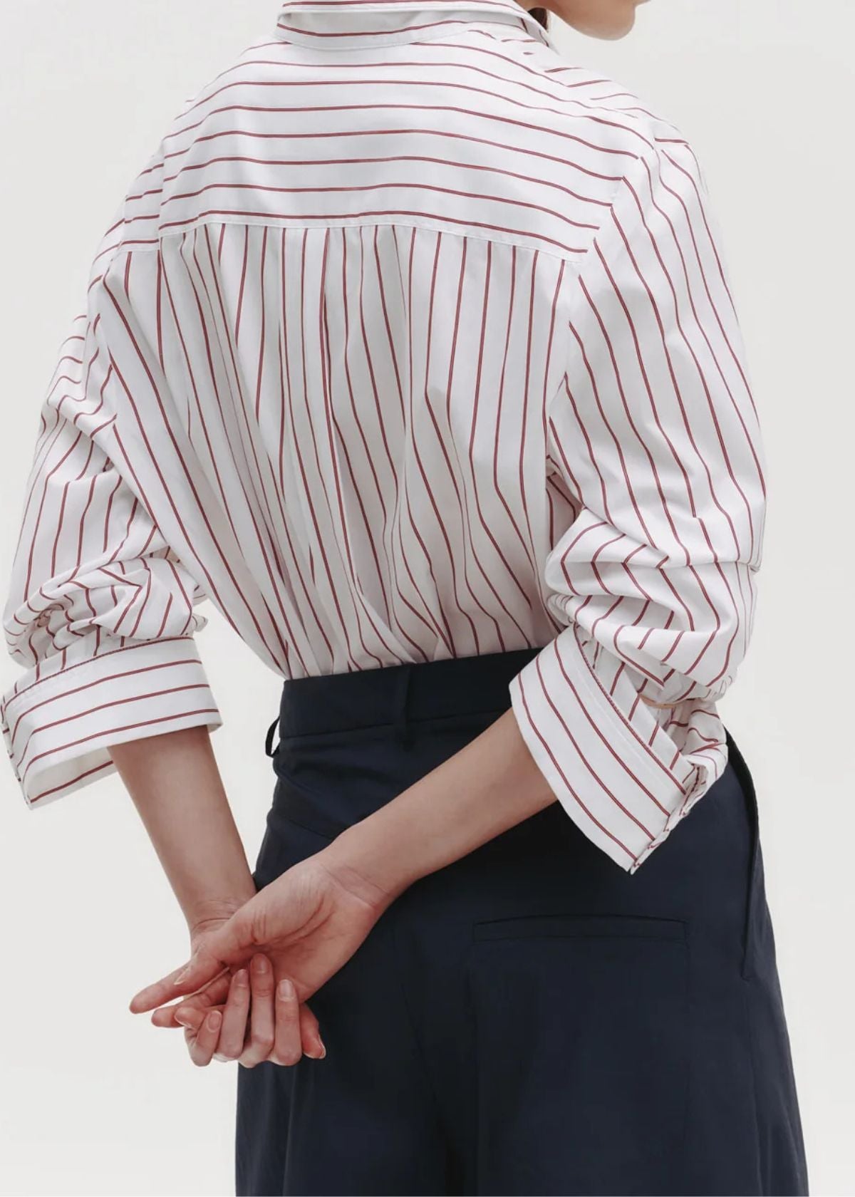 TWP Next Morning Top - White and Red Stripe