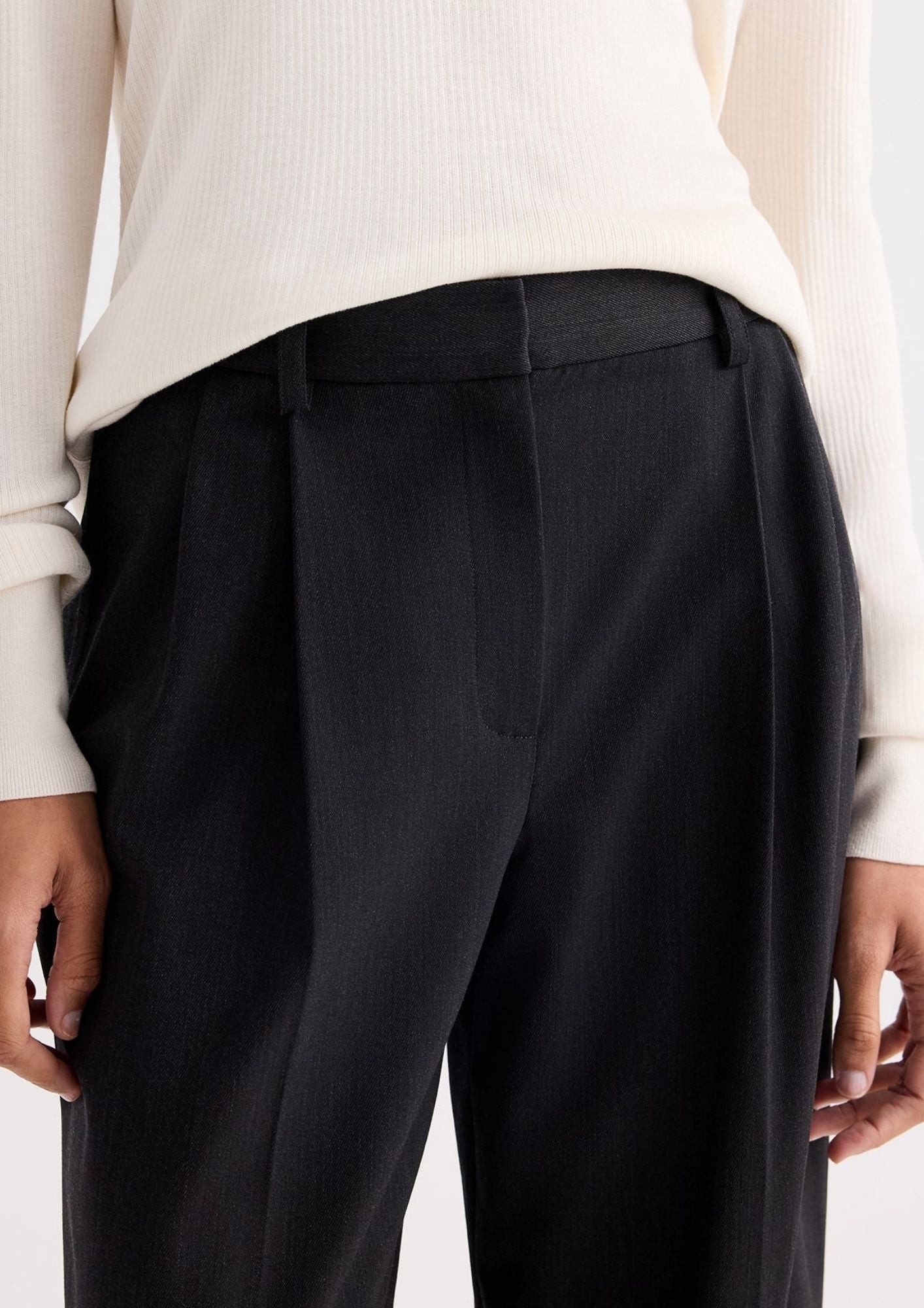 TWP Ivy Italian Wool Twill Pant - Smoke