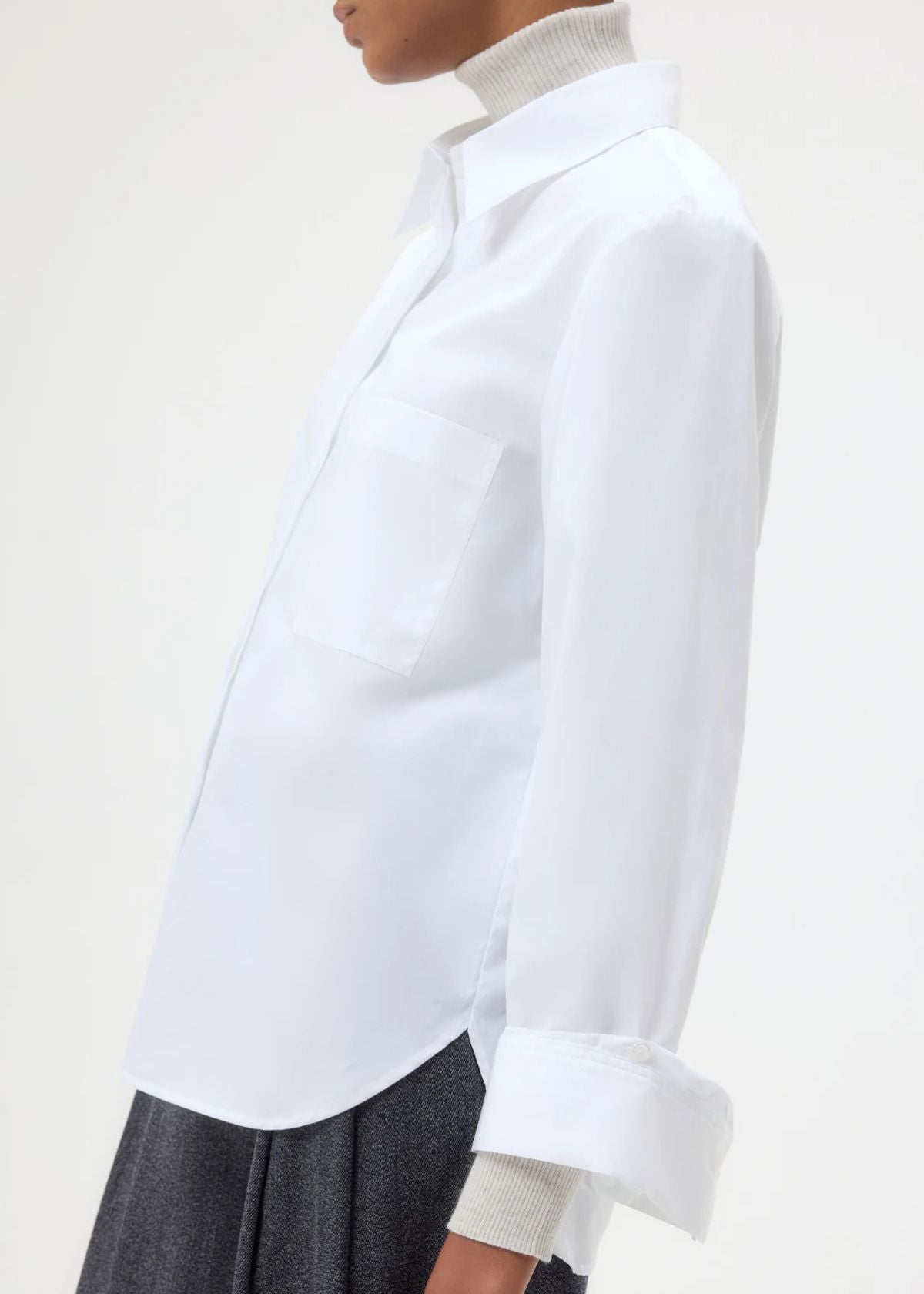 TWP Boyfriend Superfine Cotton Top - White