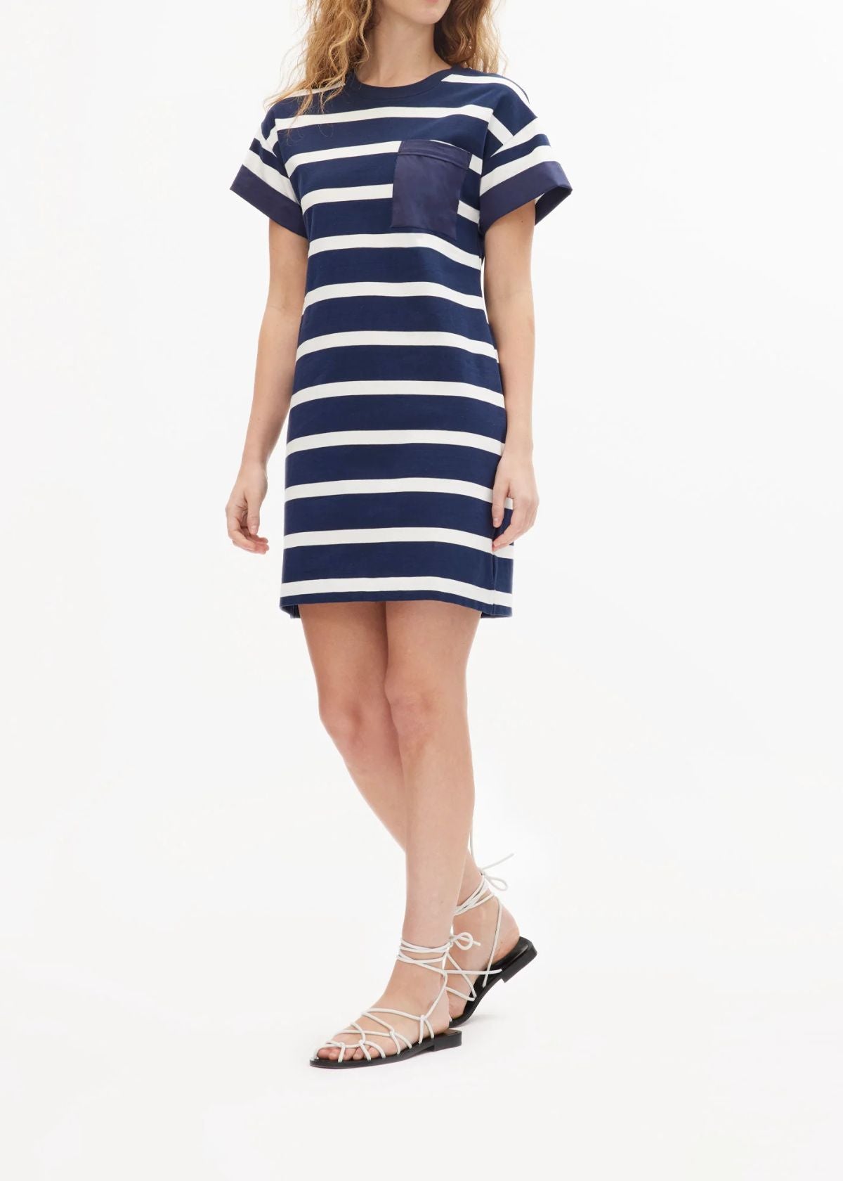 TANYA TAYLOR Waverly Dress - Maritime Blue/White Multi